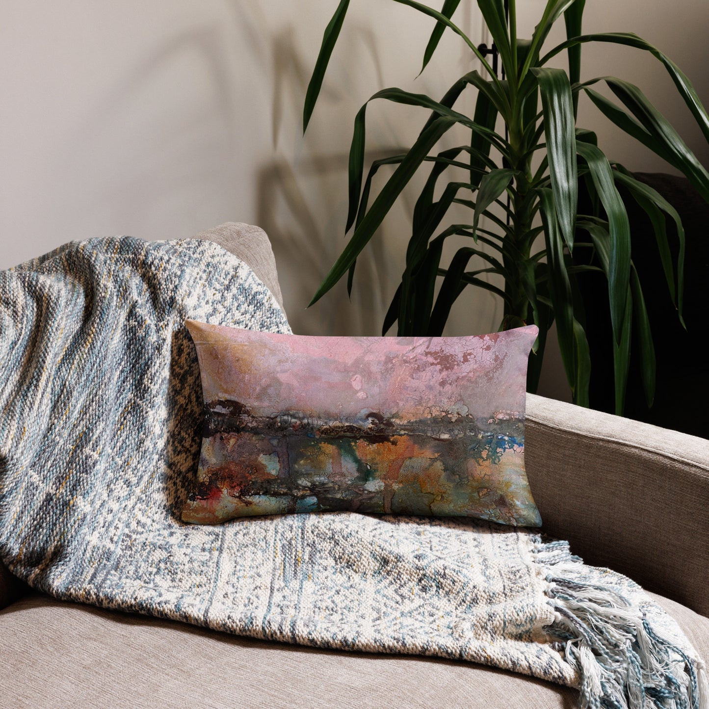 Köp kuddfodral med mjuka färger – tre storlekar design Susanne Arvidsson avlång kuddfodral ca 51 × 31 cm.