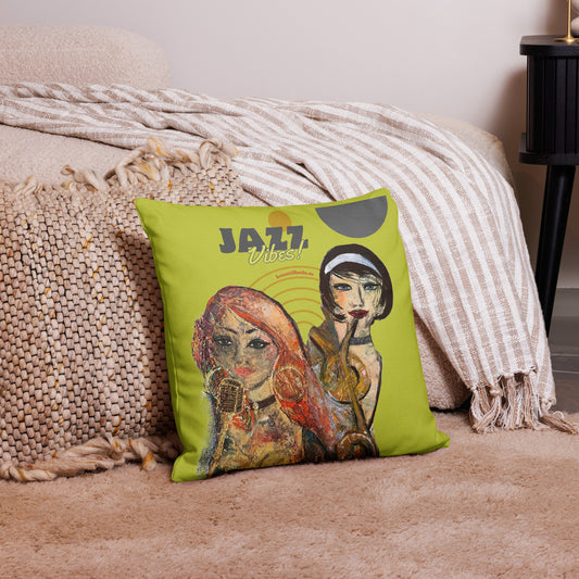 Kuddfodral Jazz Vibes 50x50 – Konstmotiv av Susanne Arvidsson