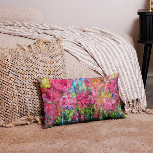 Kuddfodral Pink Flower 50x30 – Konstmotiv av Susanne Arvidsson