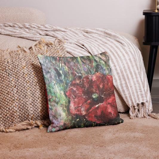Kuddfodral Vallmo 50x50 – Konstmotiv av Susanne Arvidsson