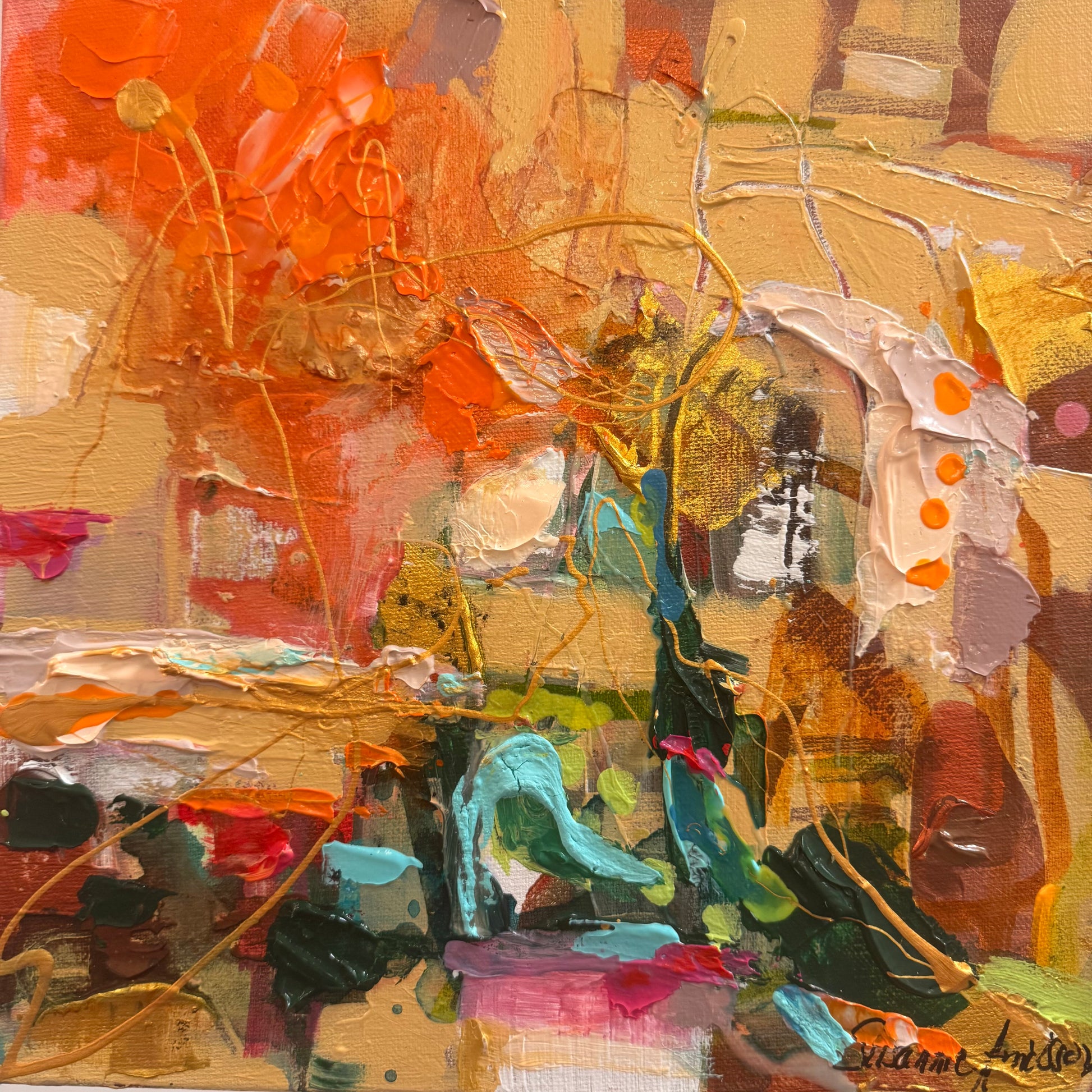 La Portal - Abstrakt tavla -original målning Susanne Arvidsson