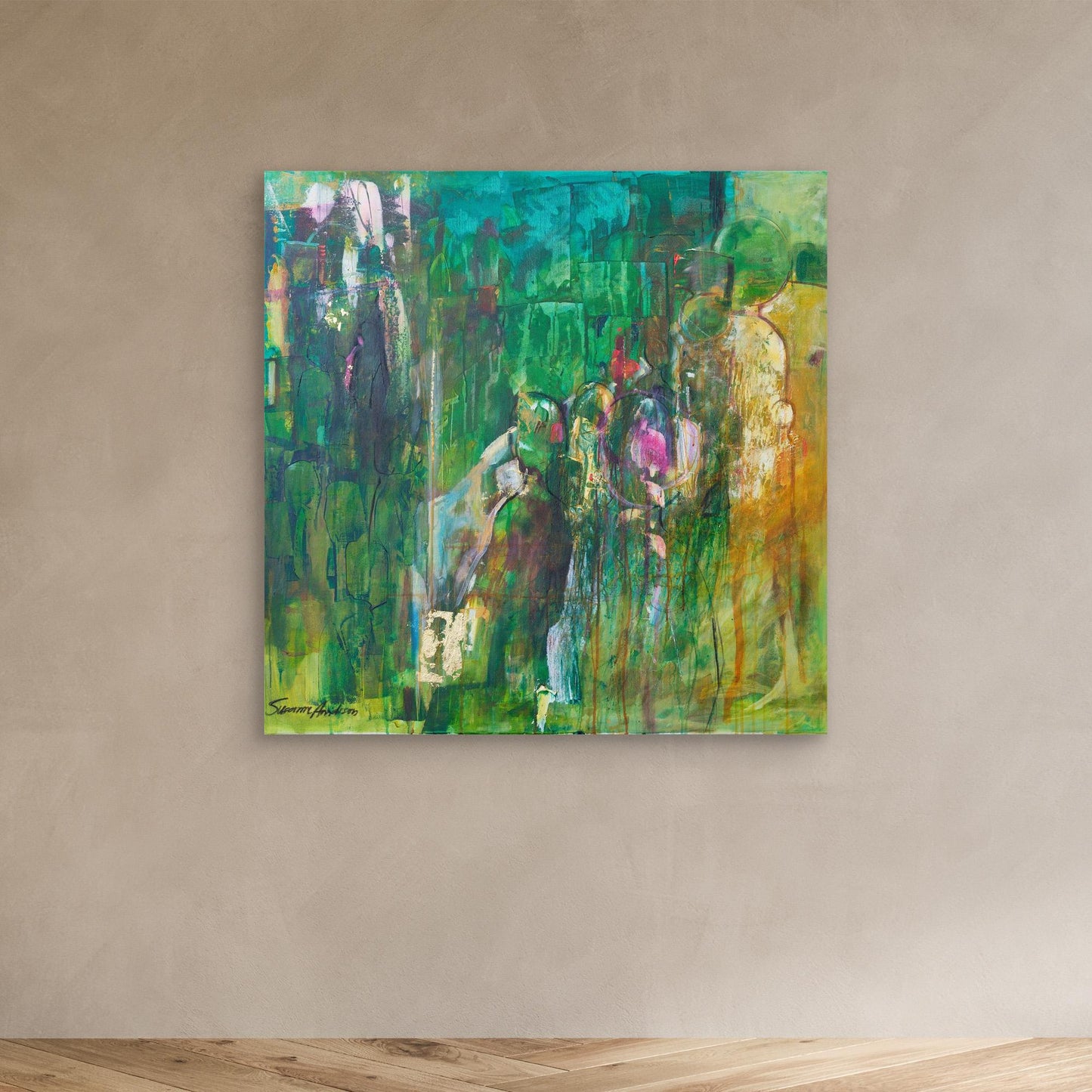Rörelse – Abstrakt tavla - Konsttryck på Canvas