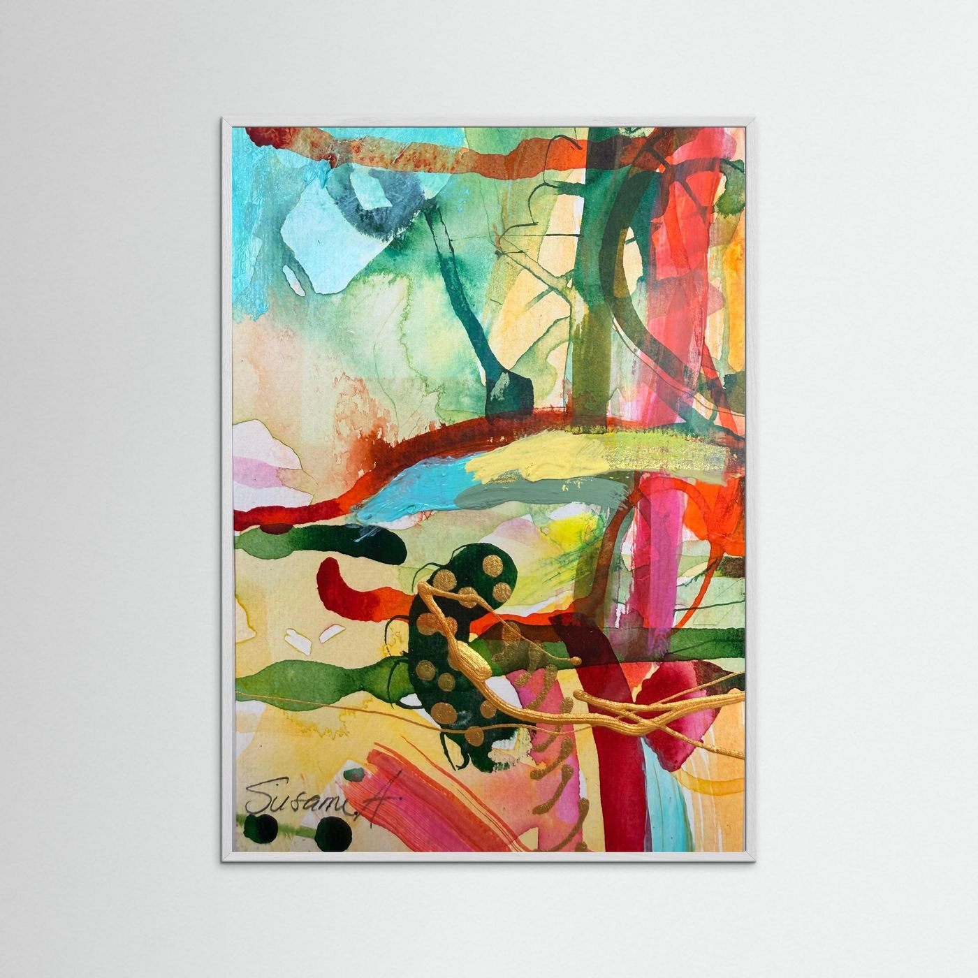 Tavlor i många storlekar Fine Art Print - abstrakt landskap- Ljusets Stig 