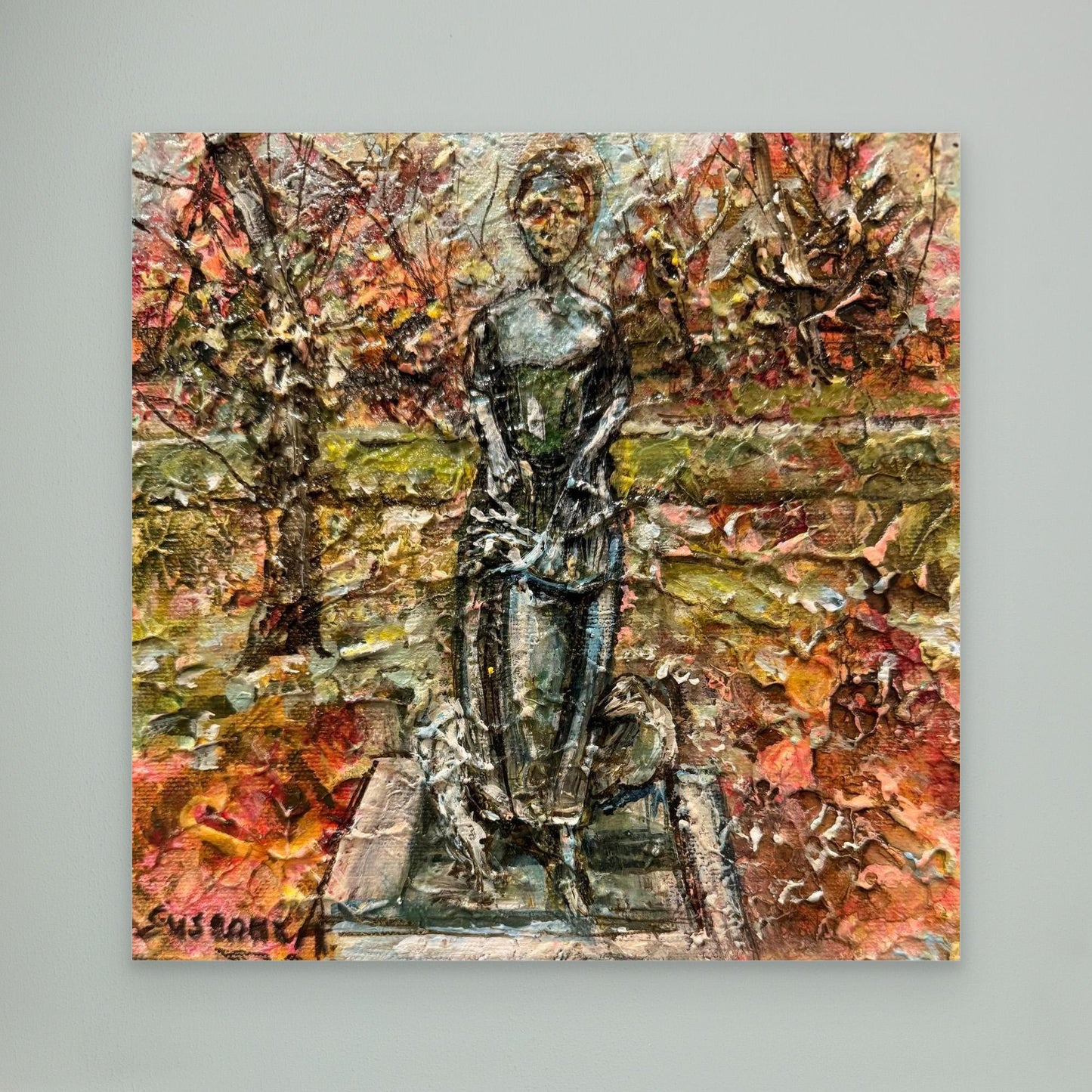 Unika konsttryck - Kajsa Warg i Stadsparken i Örebro målad av susanne arvidsson utan ram