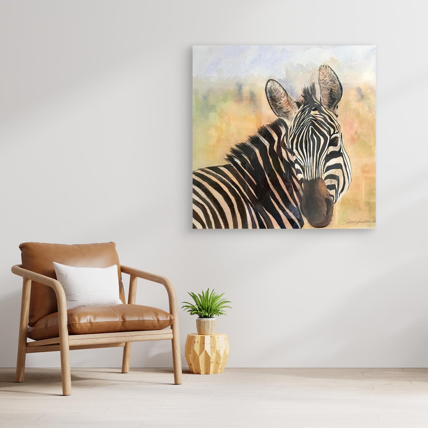 Zebra Väggkonst på Canvas – Safari Tema