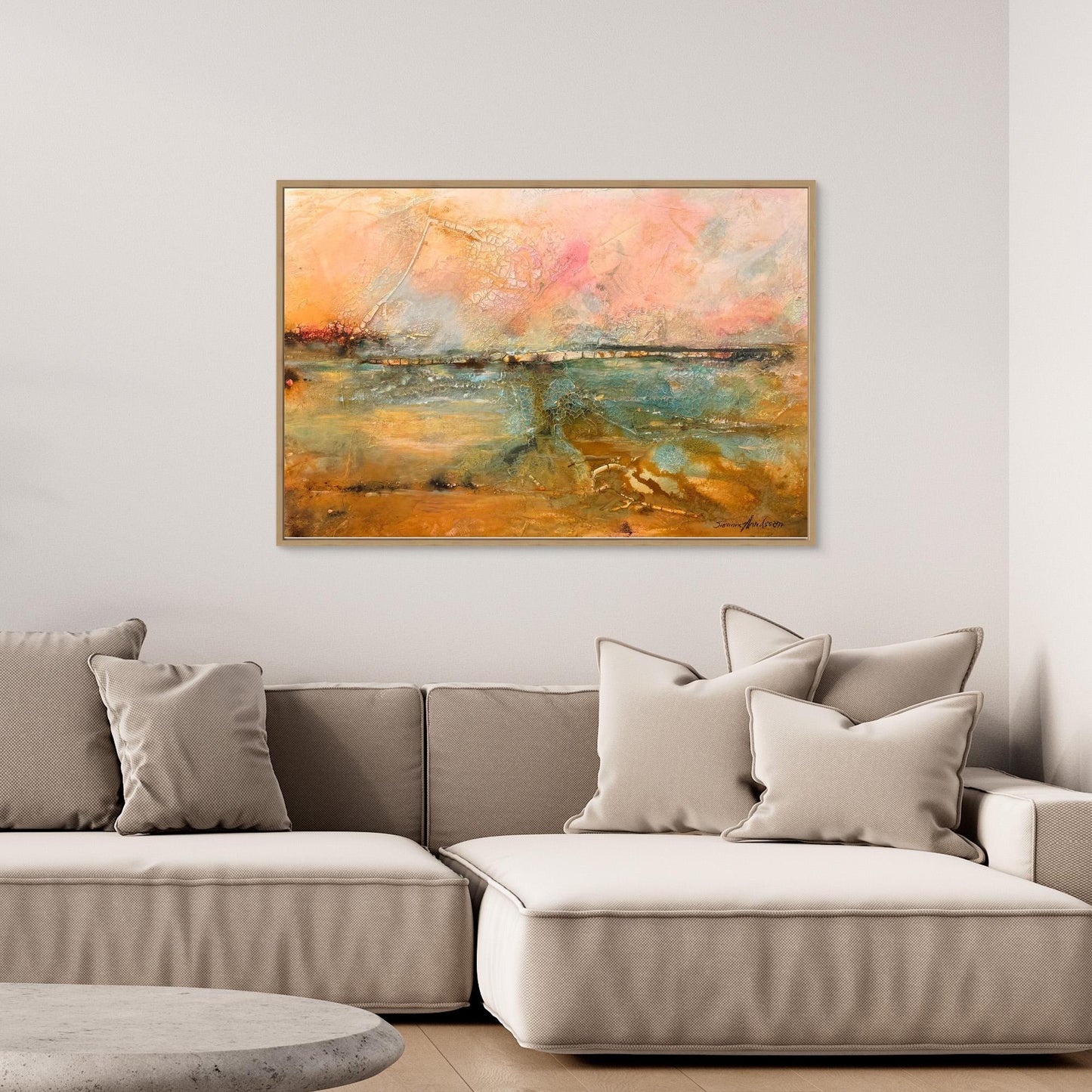 Sunrise – Where Light Begins | Canvastryck perfekt över grå eller beige soffa