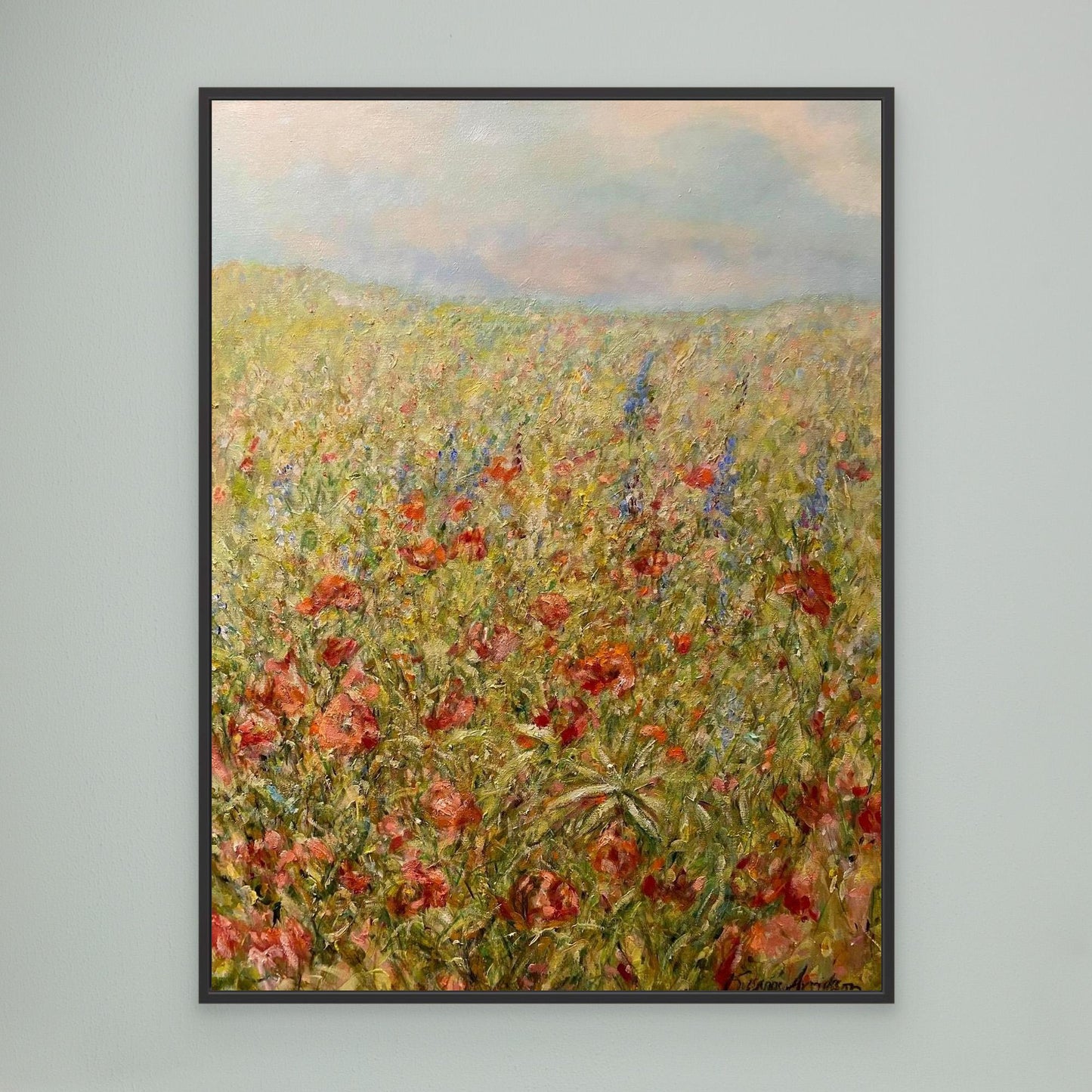 Sommaräng – konsttryck på duk i impressionistisk stil