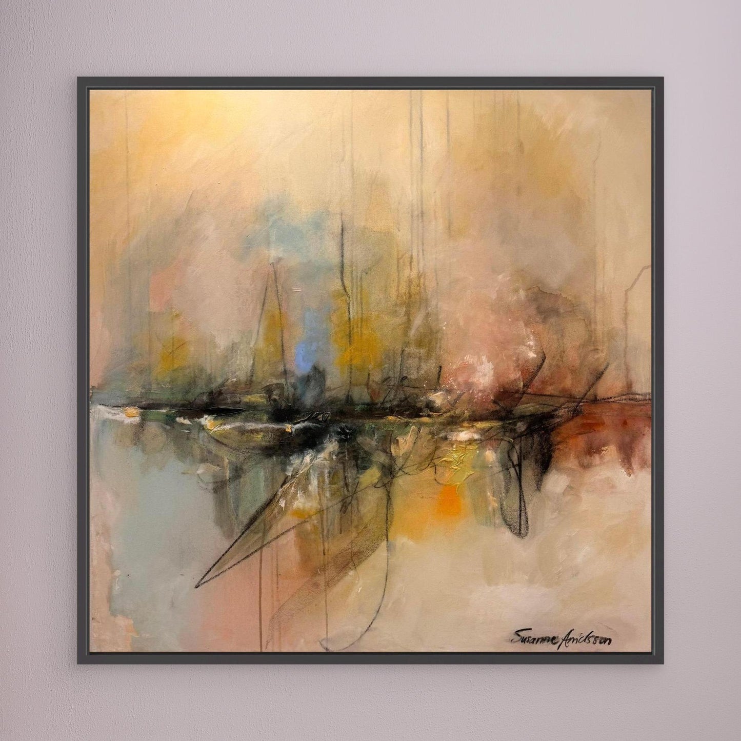 Stor canvas tavla - Braking waves