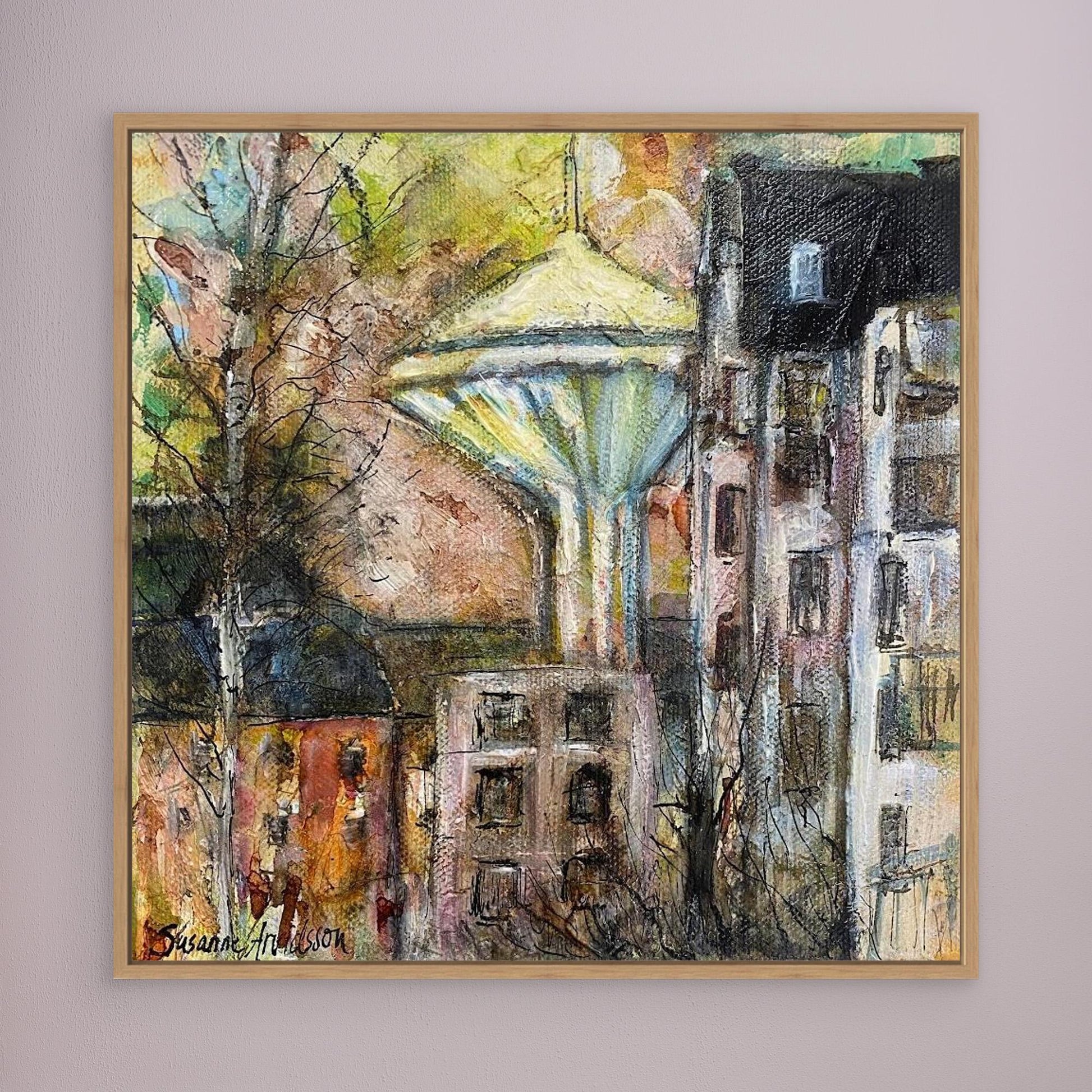 Konsttryck på canvasduk- på Svampen i Örebro