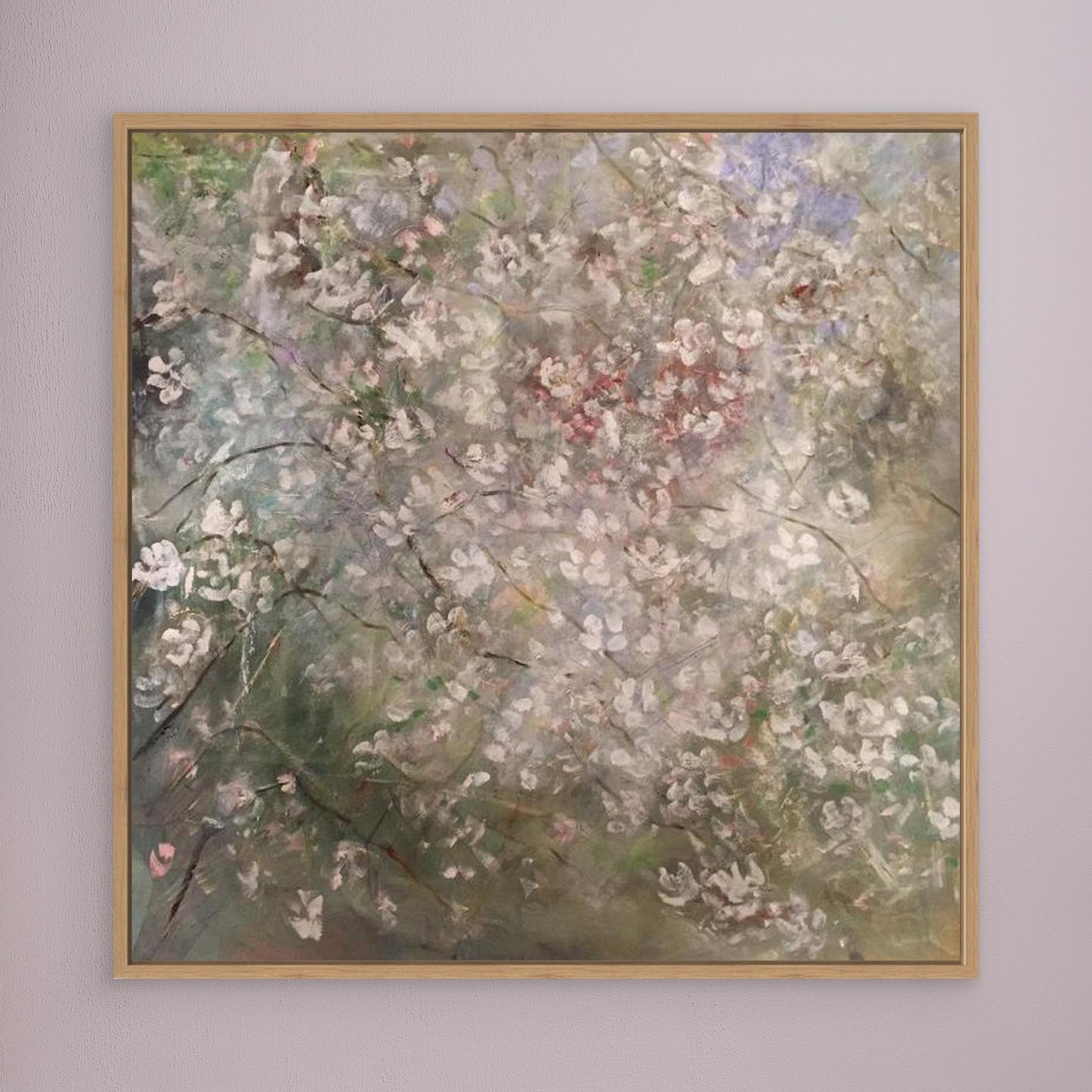 Blomsterdis – konsttryck på canvas med mjuk vårkänsla