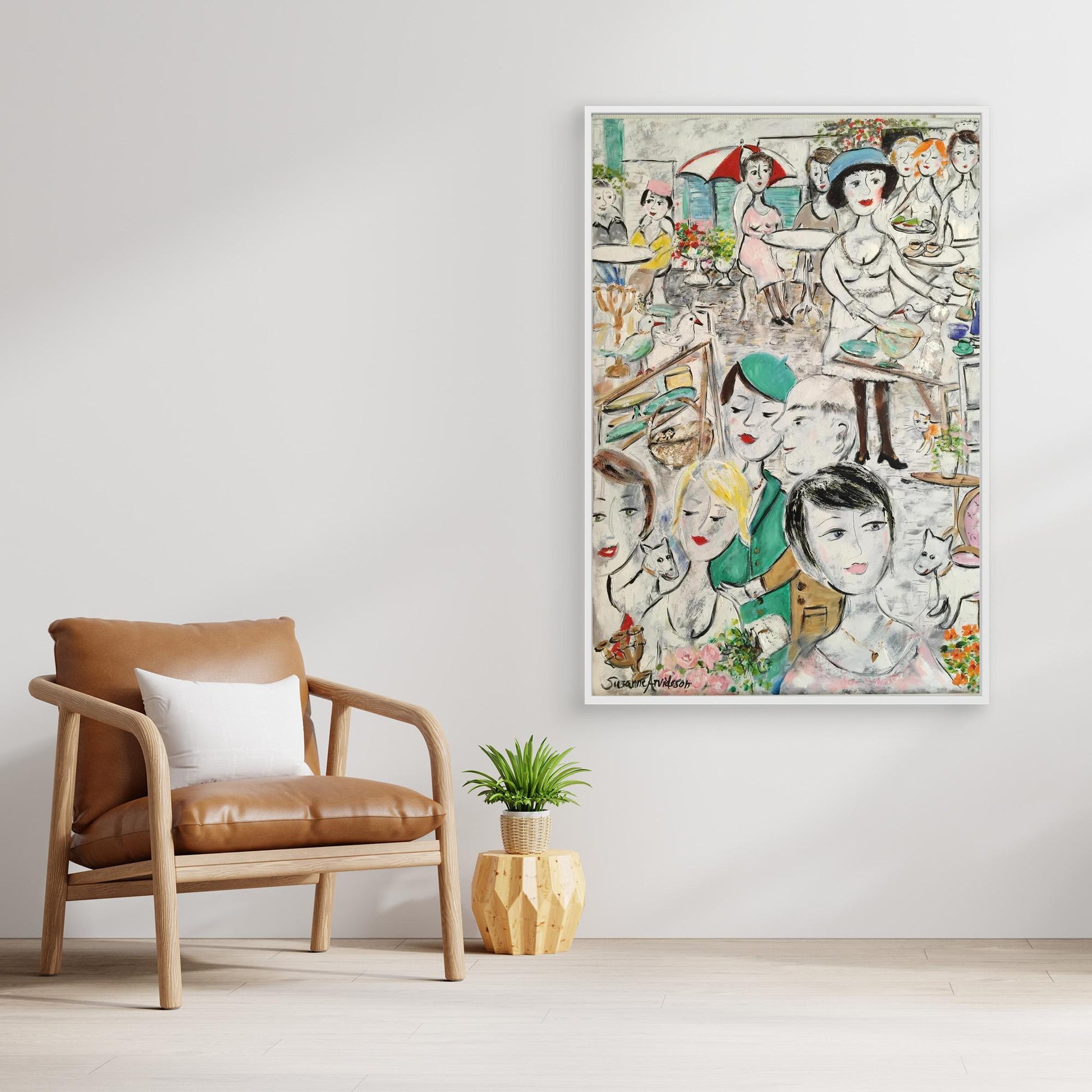 Canvas tavla - Antikmarknad