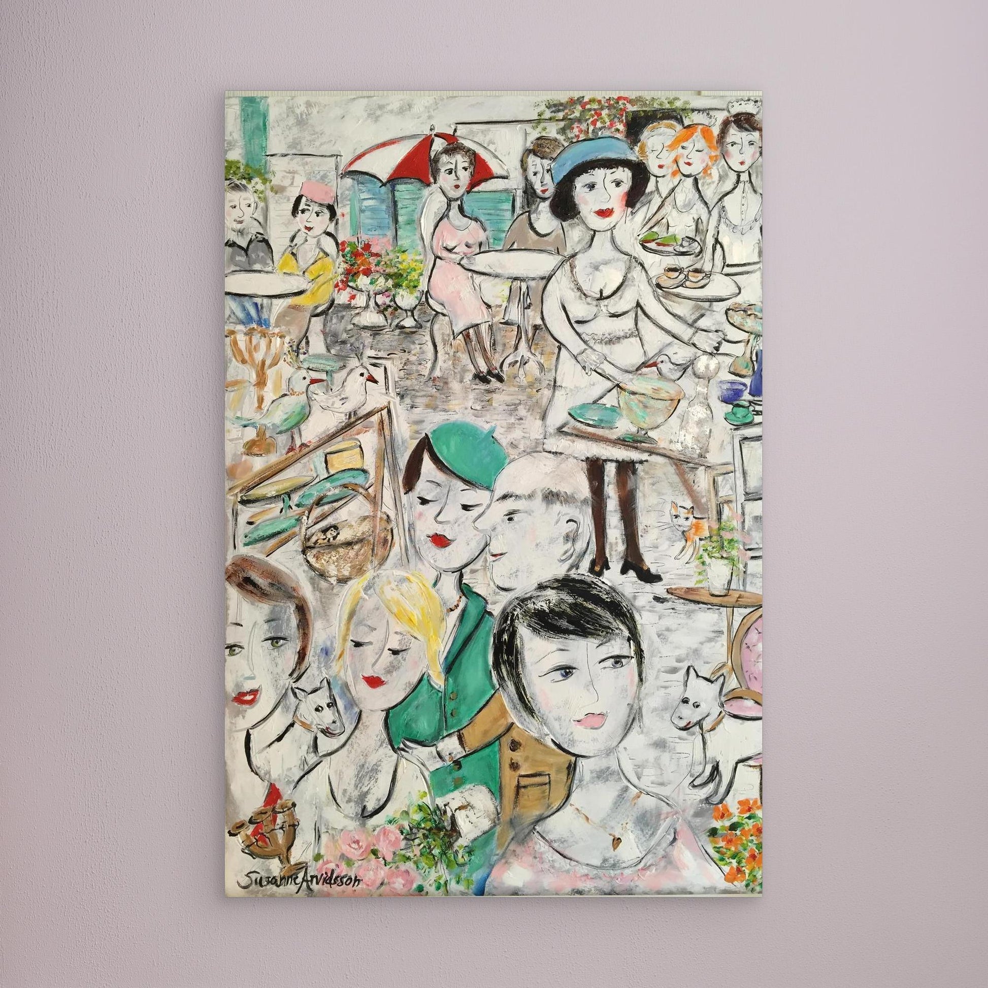 Canvas tavla - Antikmarknad
