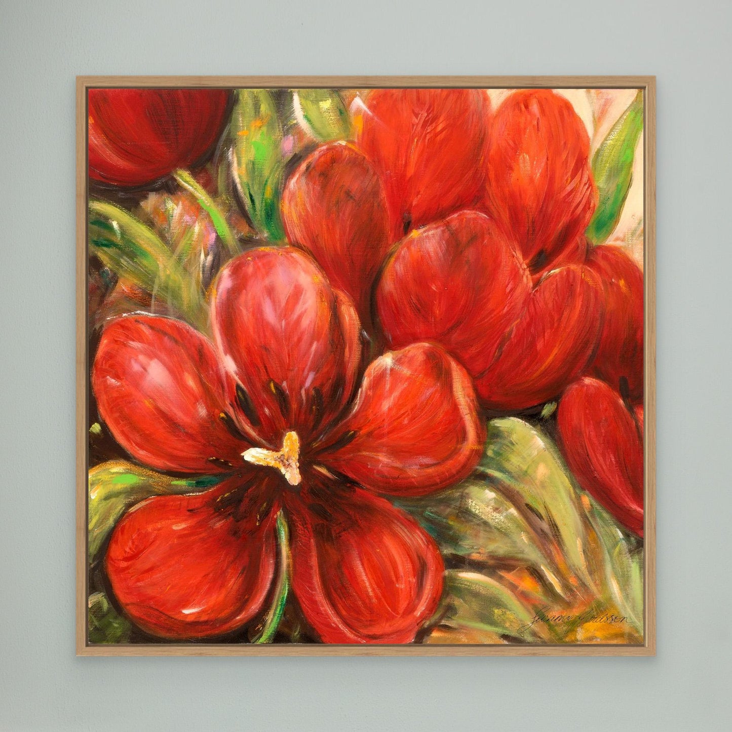 Röda tulpaner - prints on Canvas