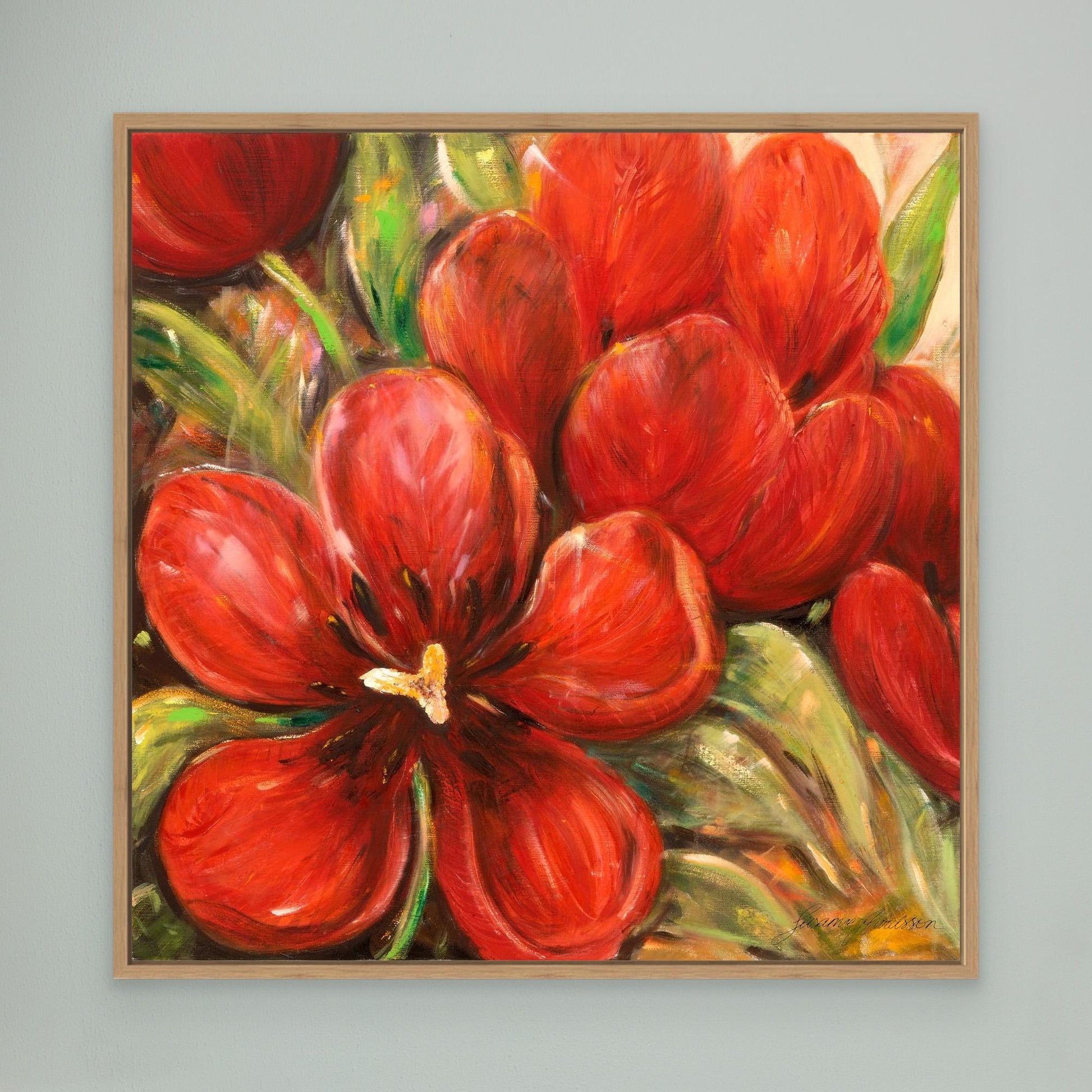 Röda tulpaner - prints on Canvas