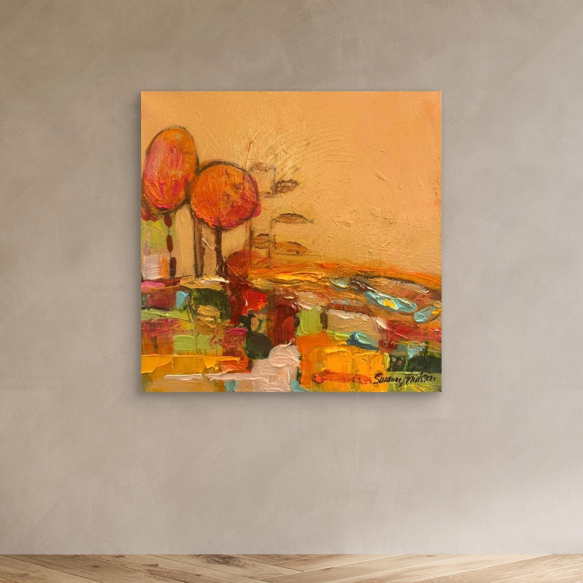 Orange - Konsttryck på canvas 