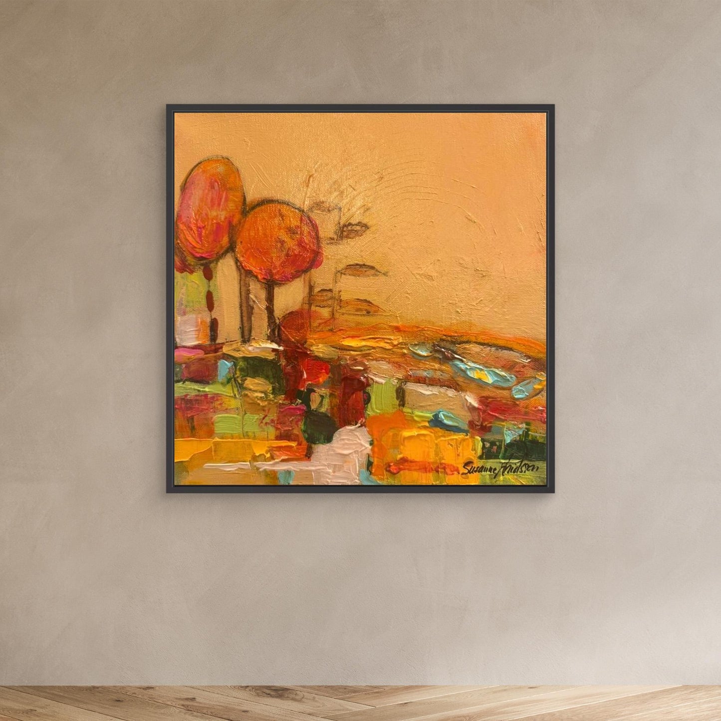 Orange - Konsttryck på canvas 