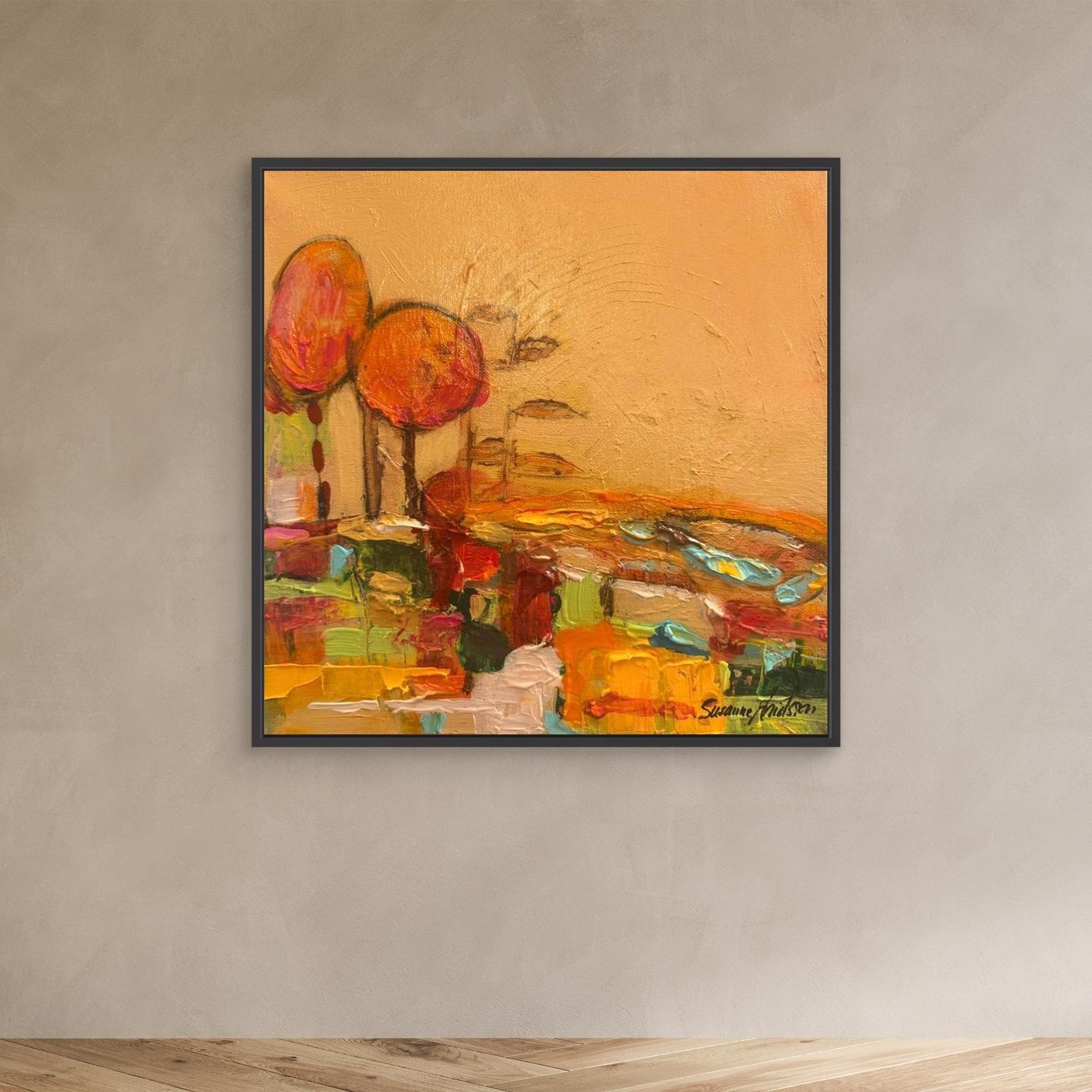 Orange - Konsttryck på canvas 