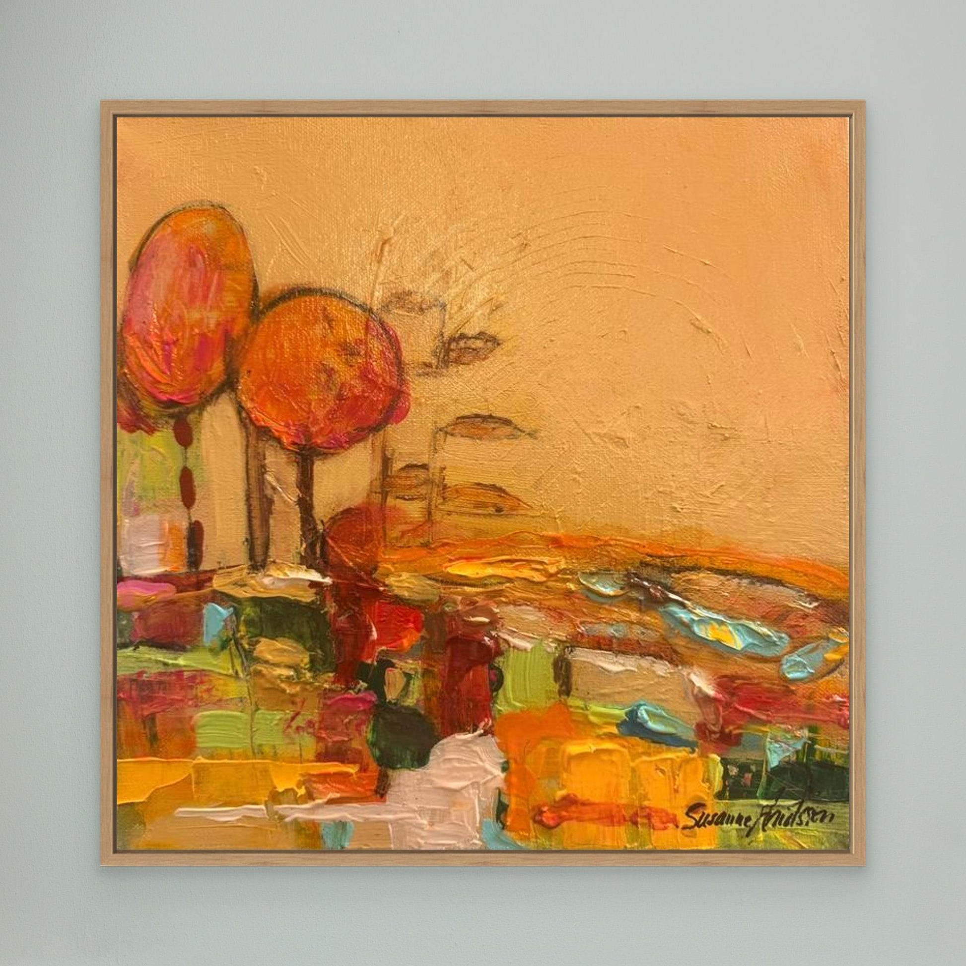 Orange - Konsttryck på canvas 