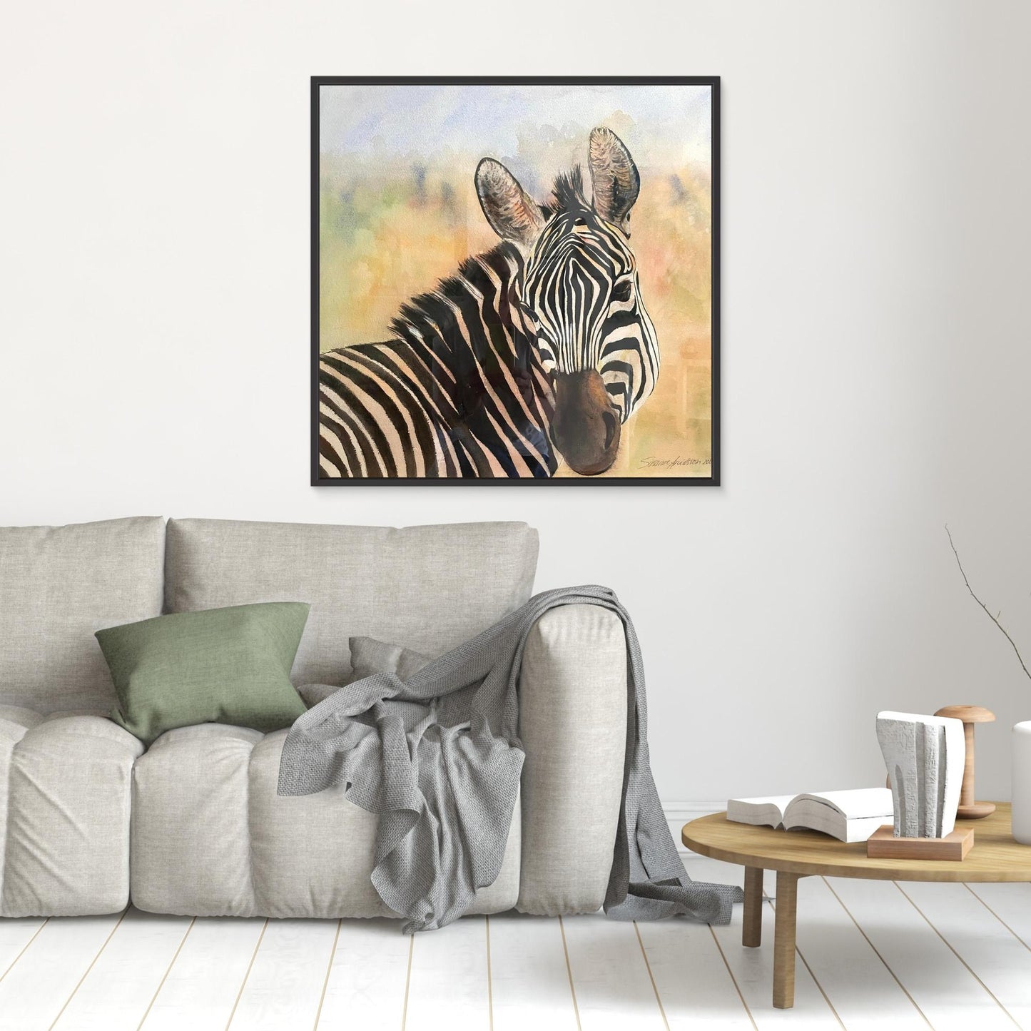 Zebra Väggkonst på Canvas – Safari Tema