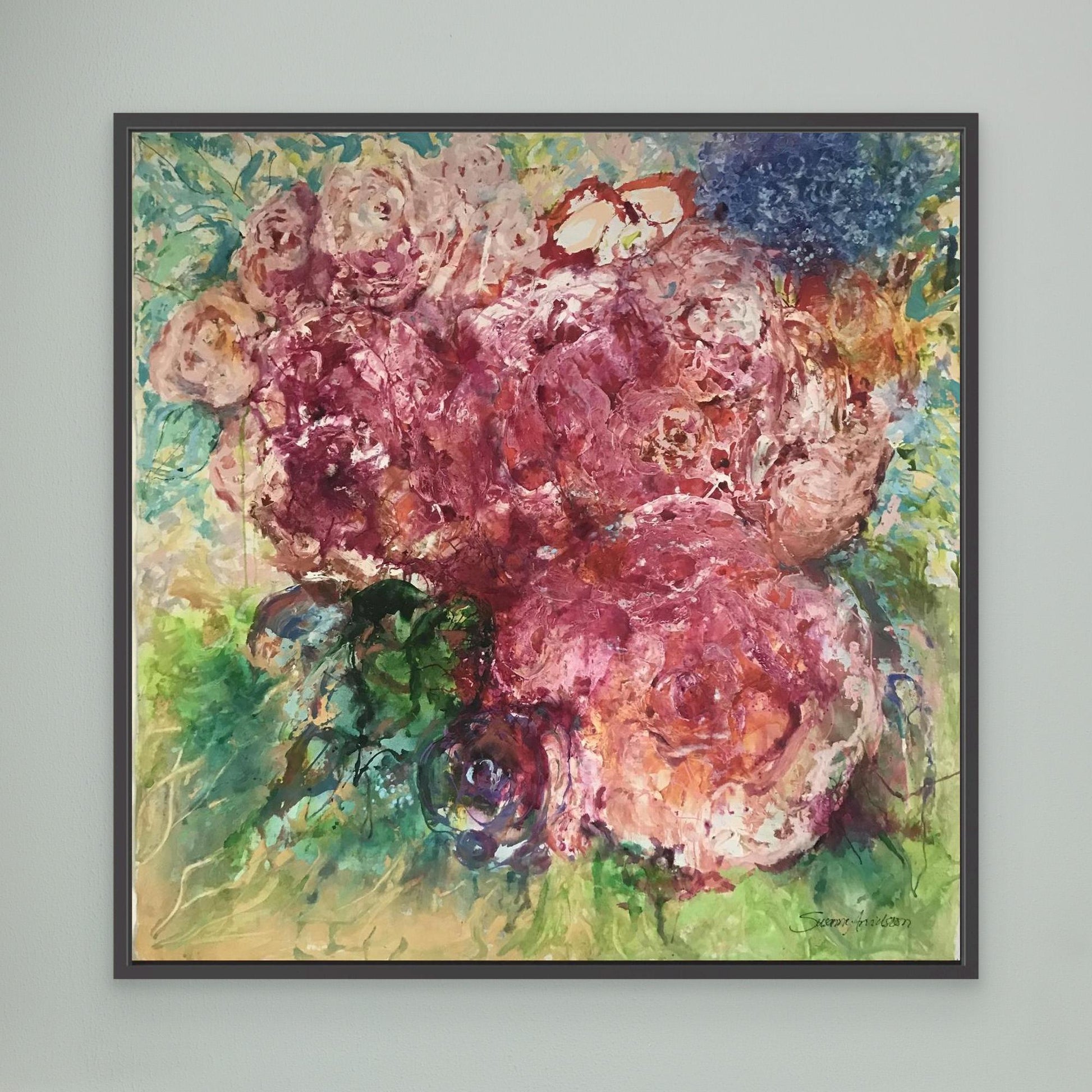 Köpa tavlor - tryck på duk-Abstract Peony Dreams