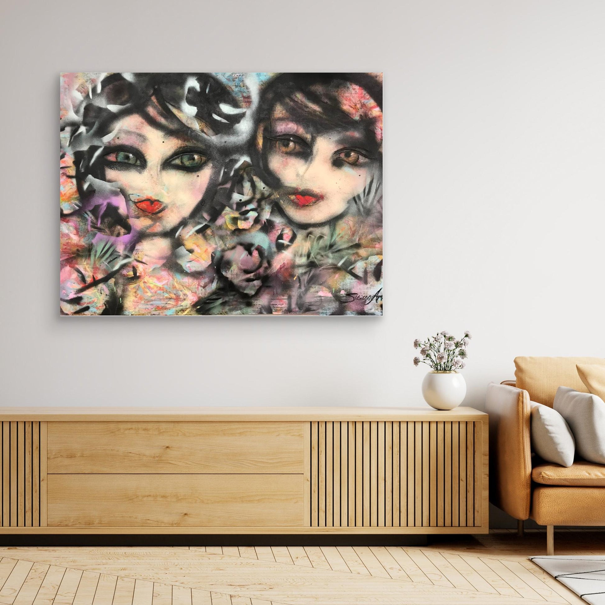 Sisters - Konsttryck på duk