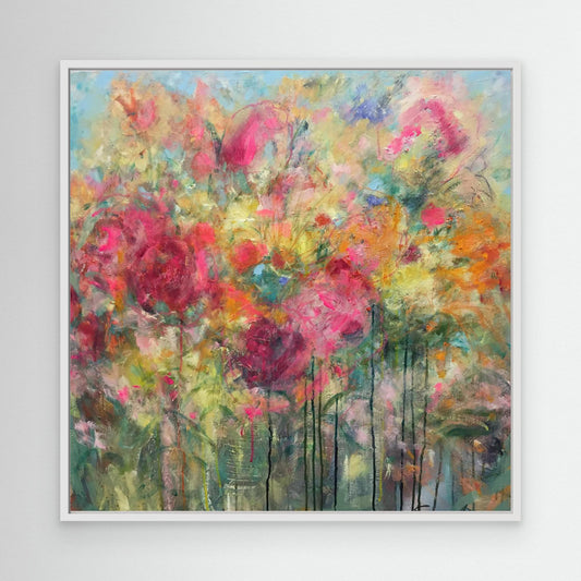 Färgsprakande konsttryck på canvas