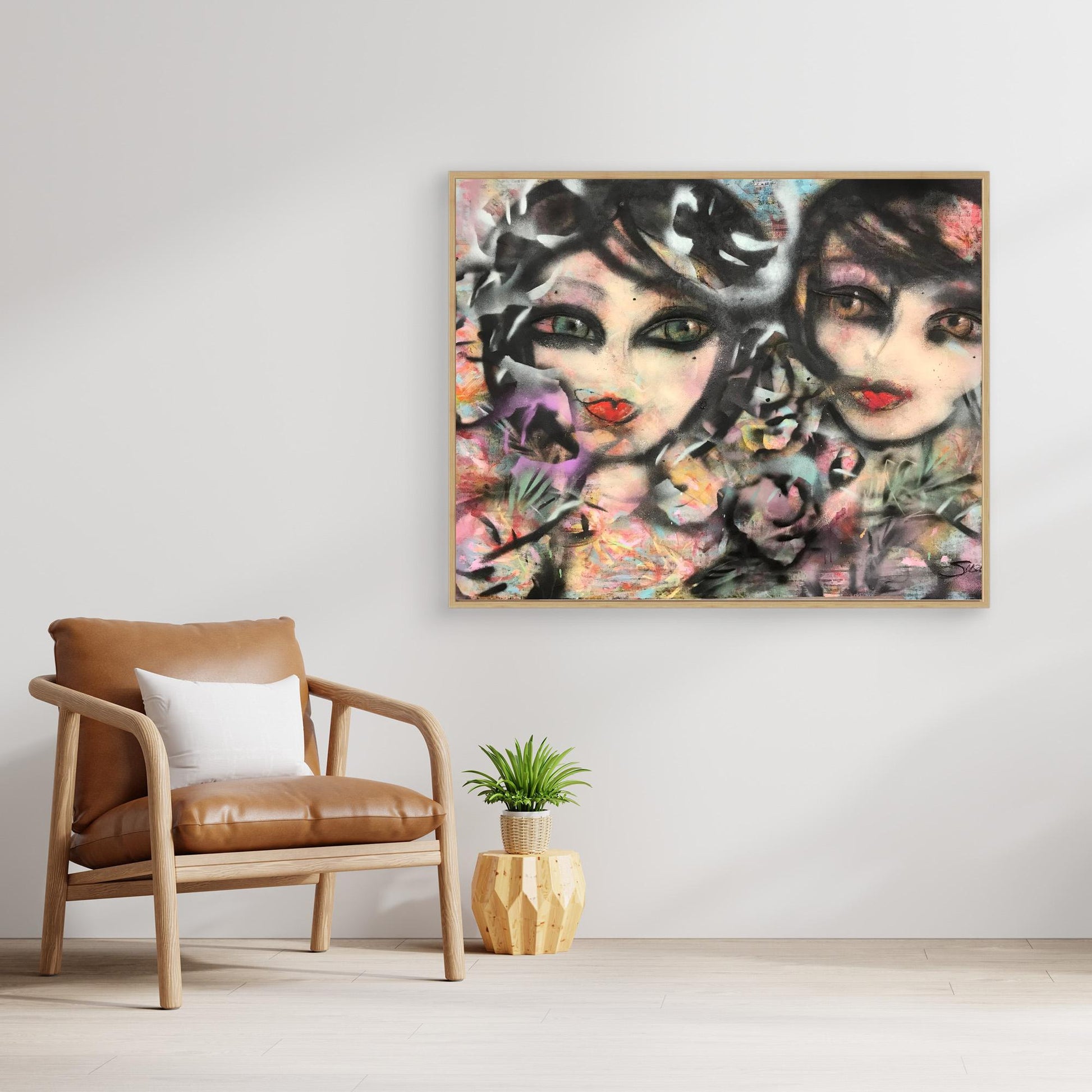 Sisters - Konsttryck på duk