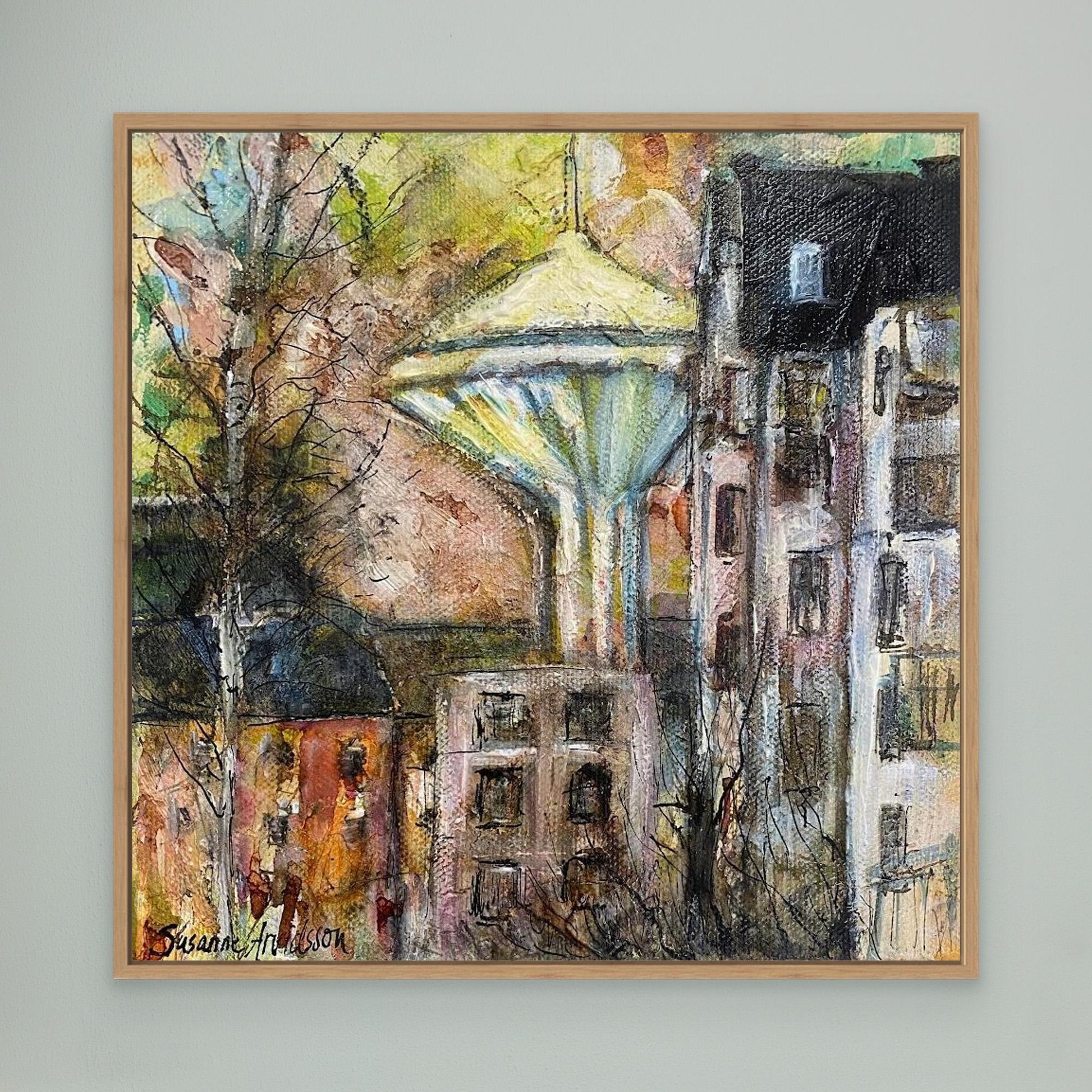 Konsttryck på canvasduk- på Svampen i Örebro