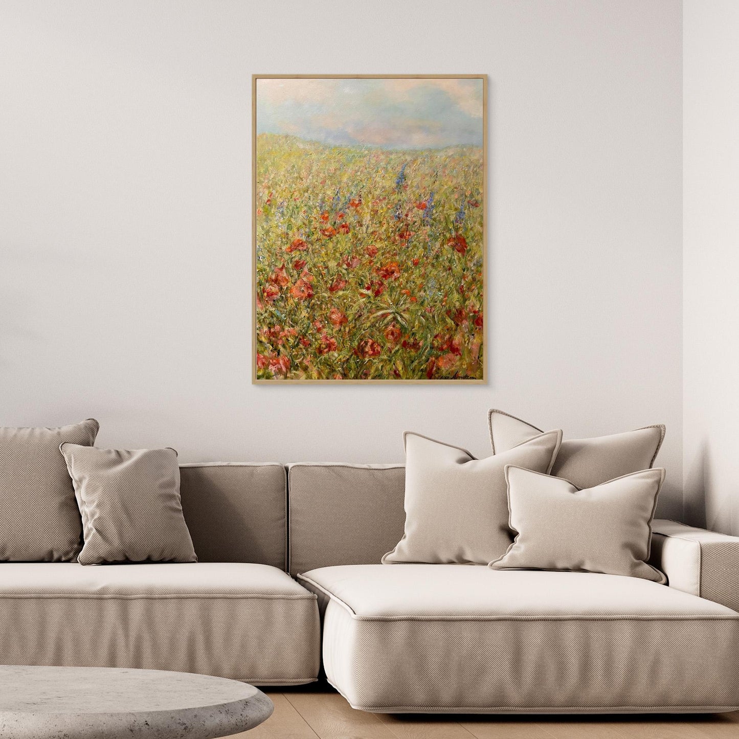 Sommaräng – konsttryck på duk i impressionistisk stil