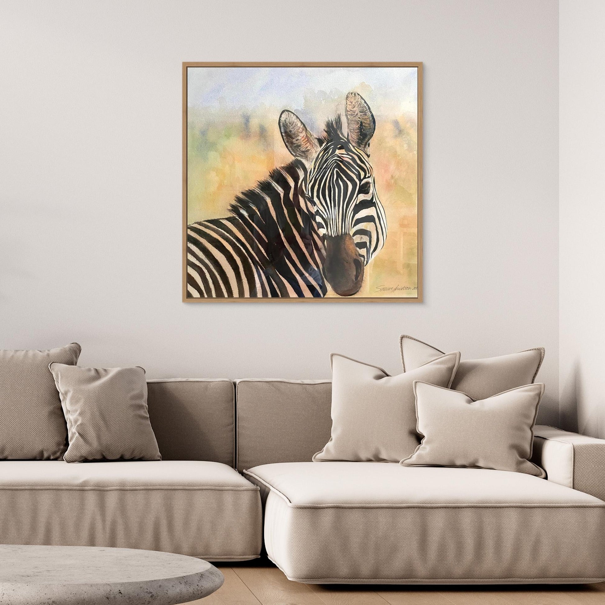 Zebra Väggkonst på Canvas – Safari Tema