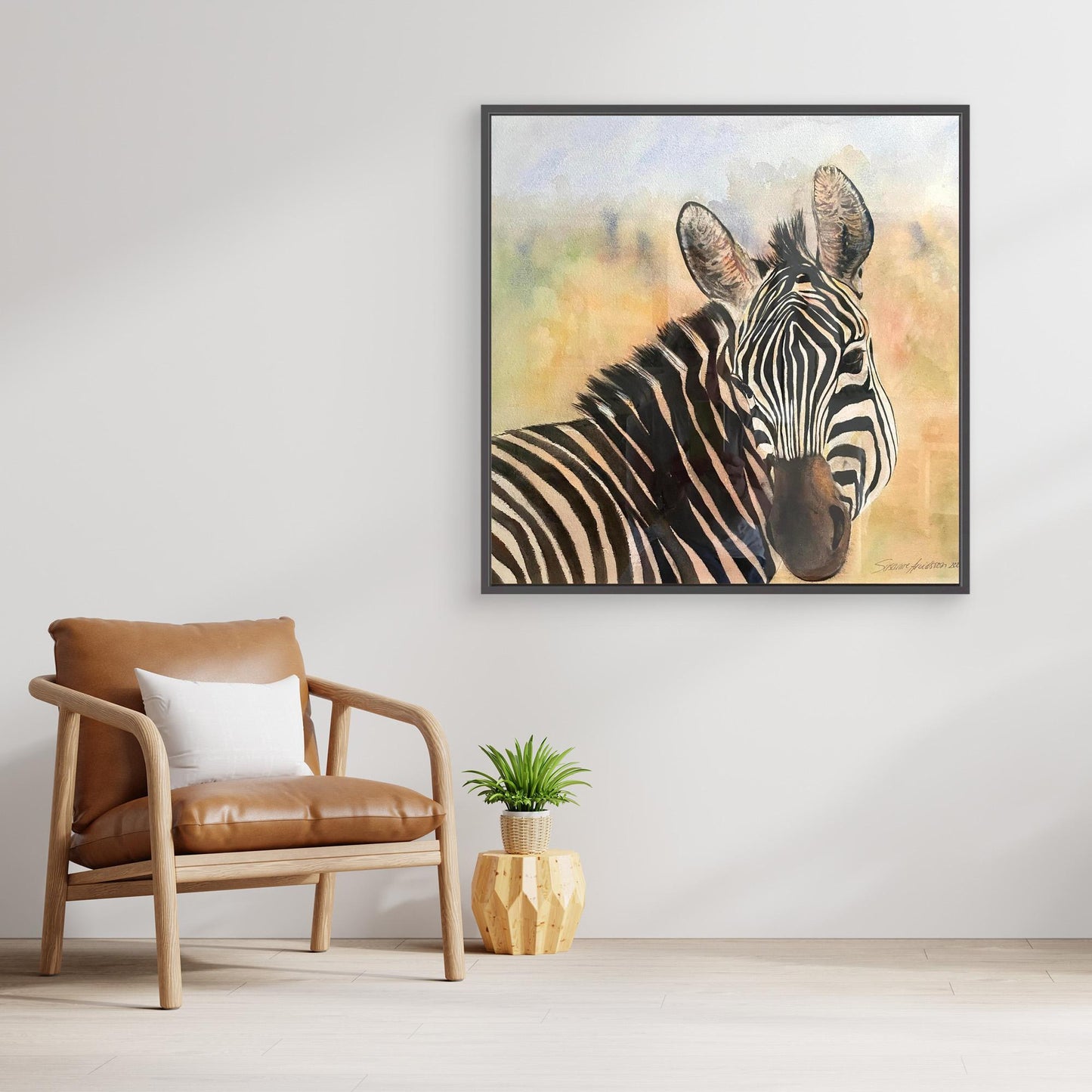 Zebra Väggkonst på Canvas – Safari Tema