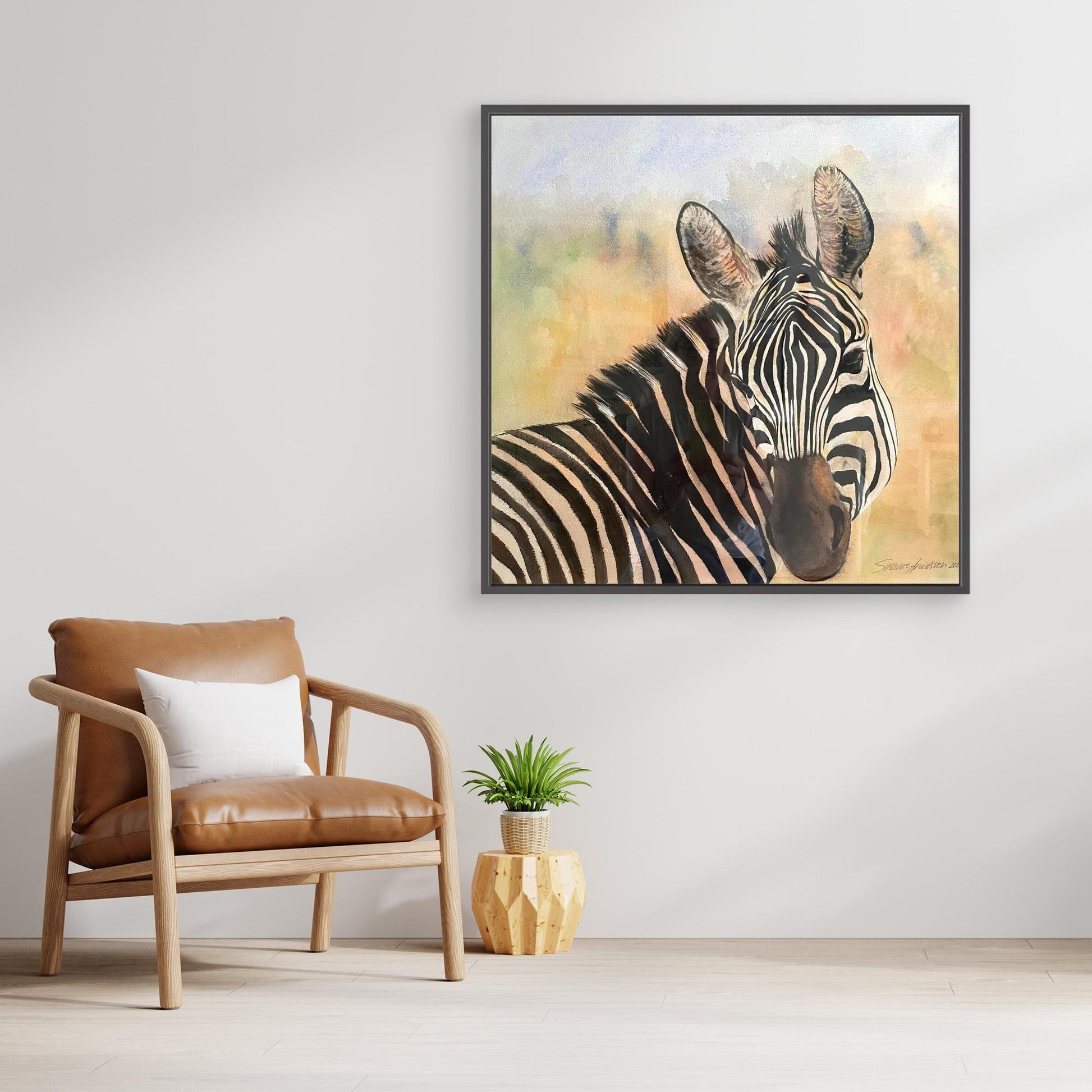 Zebra Väggkonst på Canvas – Safari Tema