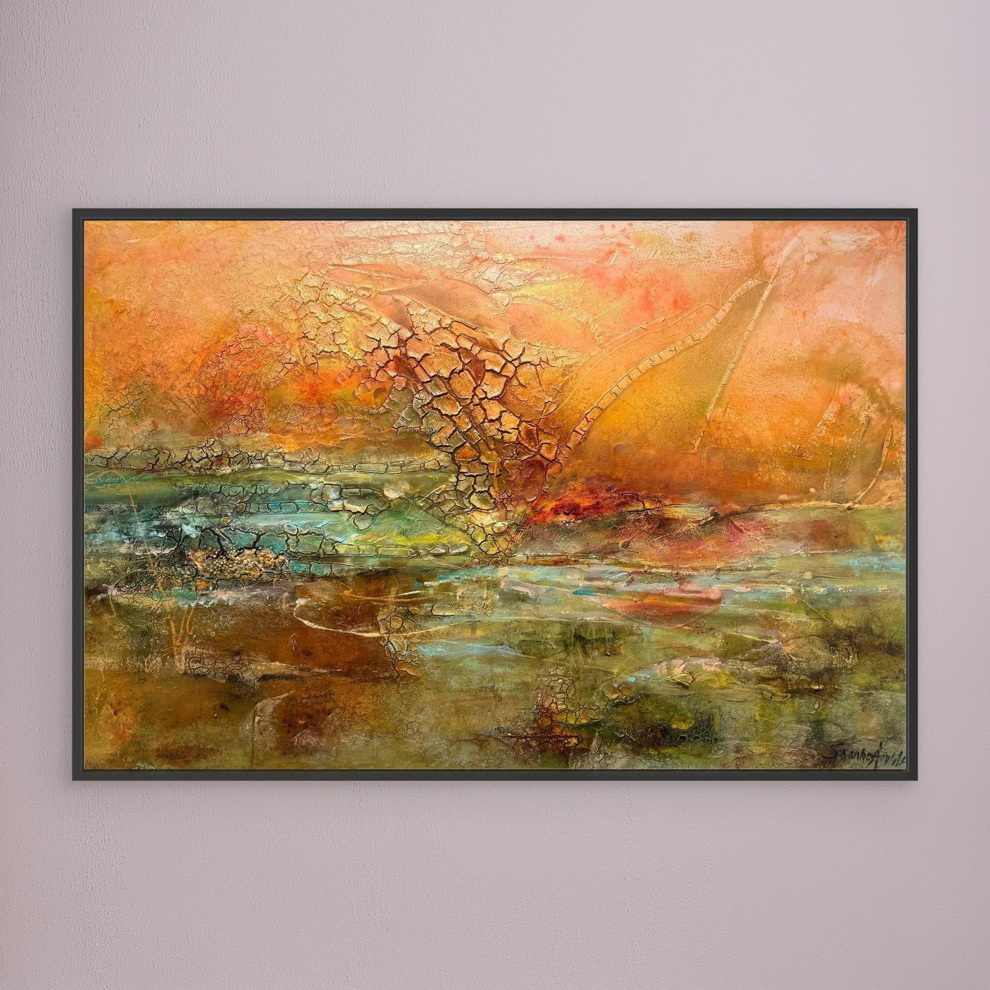 Konsttryck på canvas – Glödande Horisont 