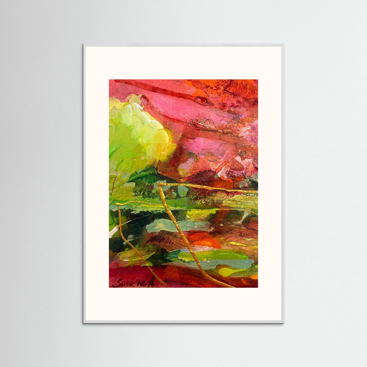 Fine Art Print - Abstrakt landskap - Grön vila