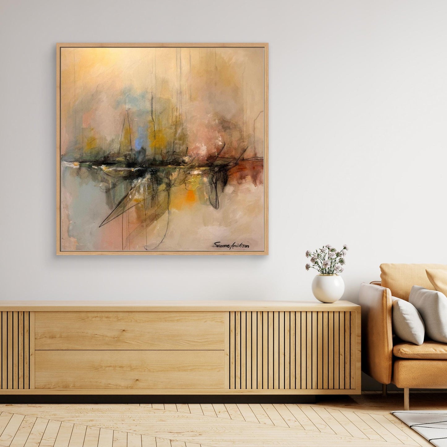 Stor canvas tavla - Braking waves