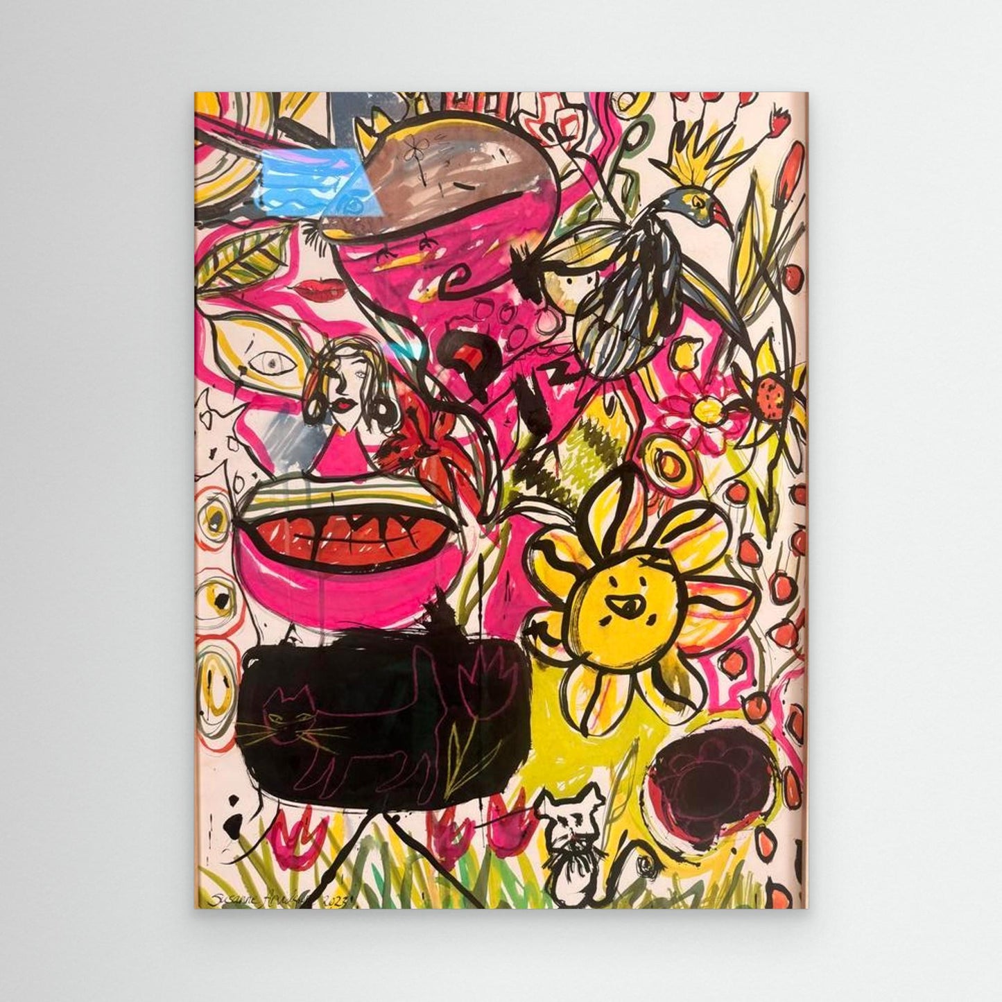 Flowerpower - Konsttryck på canvasduk 