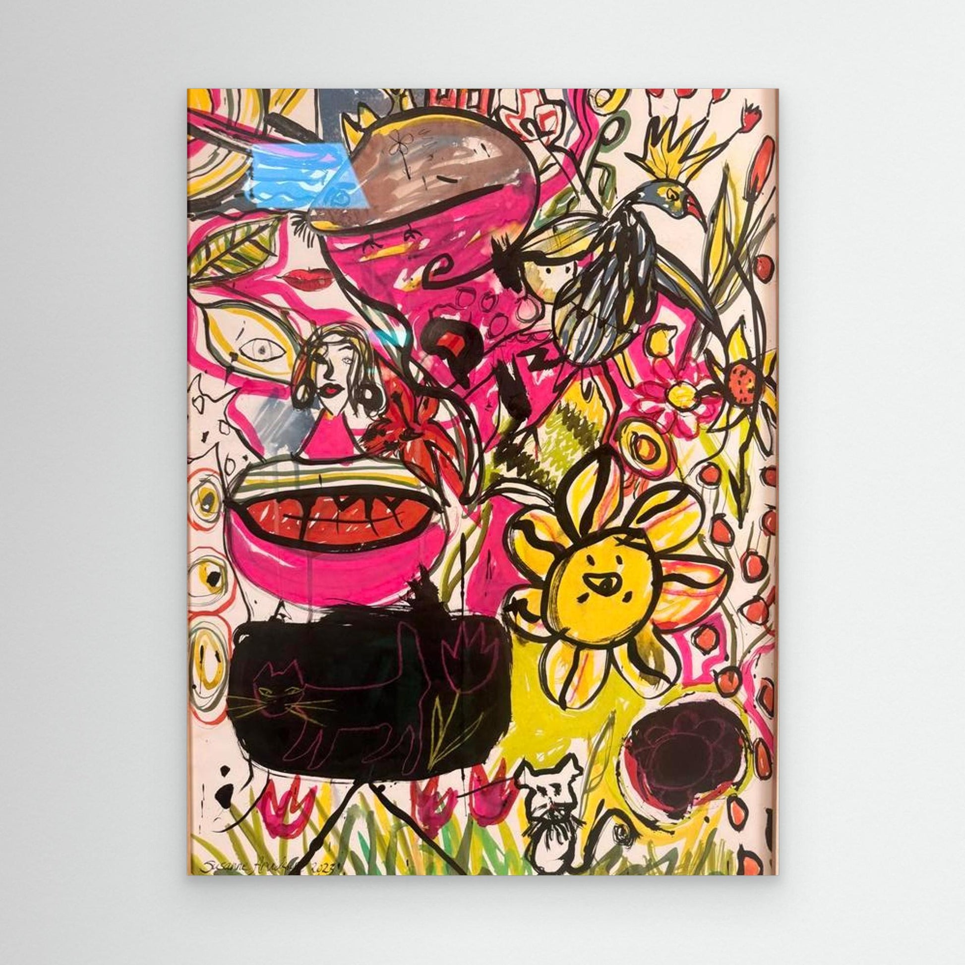 Flowerpower - Konsttryck på canvasduk 