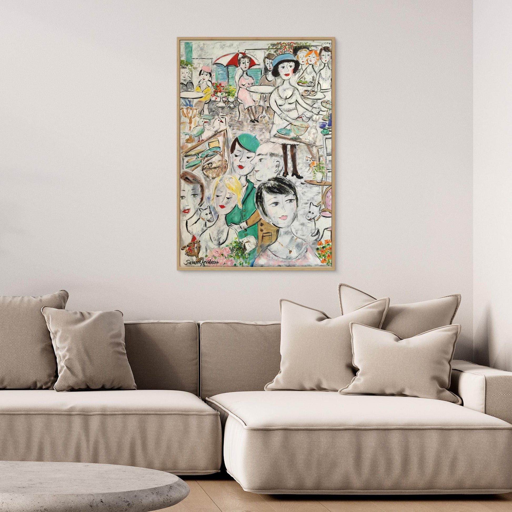 Canvas tavla - Antikmarknad