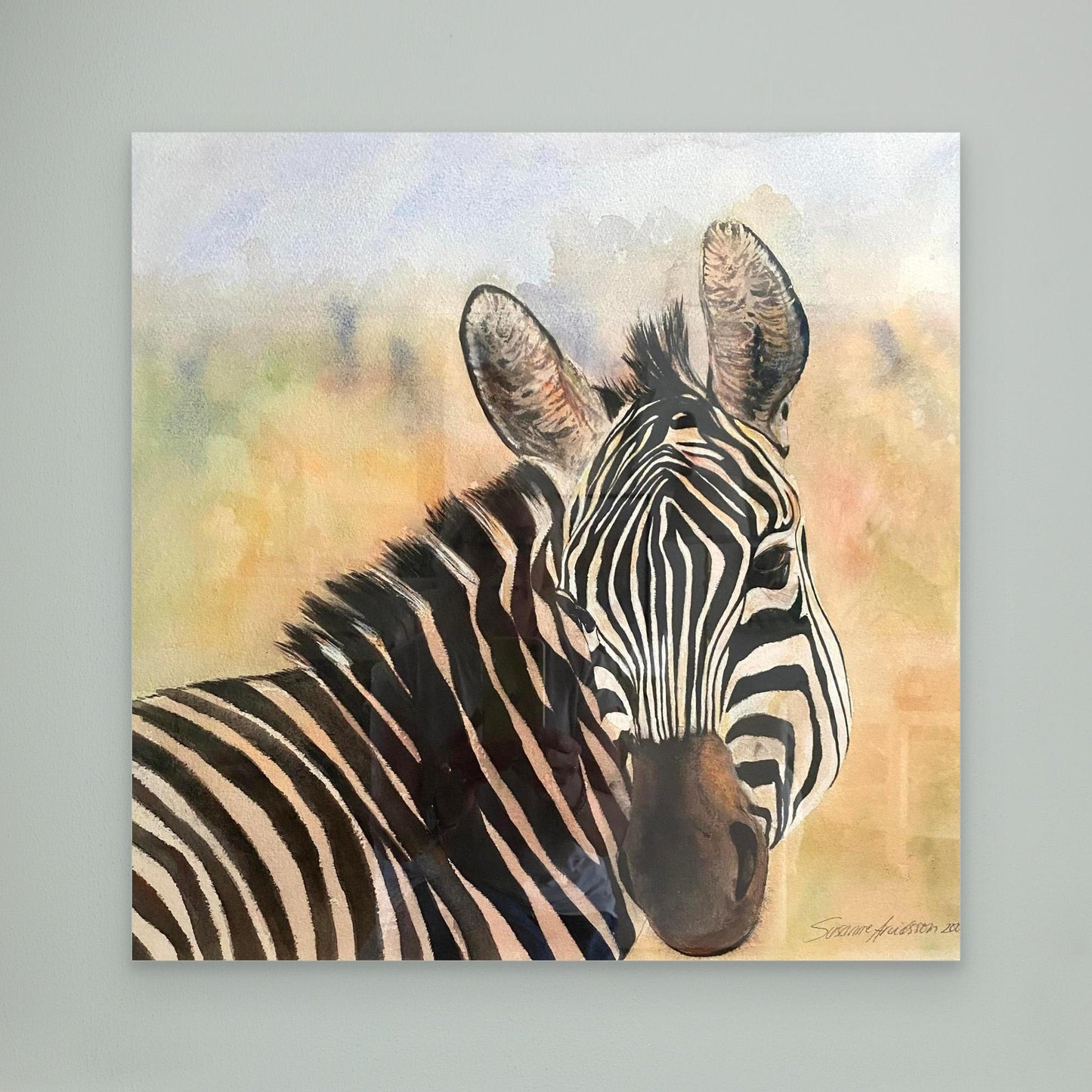Zebra Väggkonst på Canvas – Safari Tema