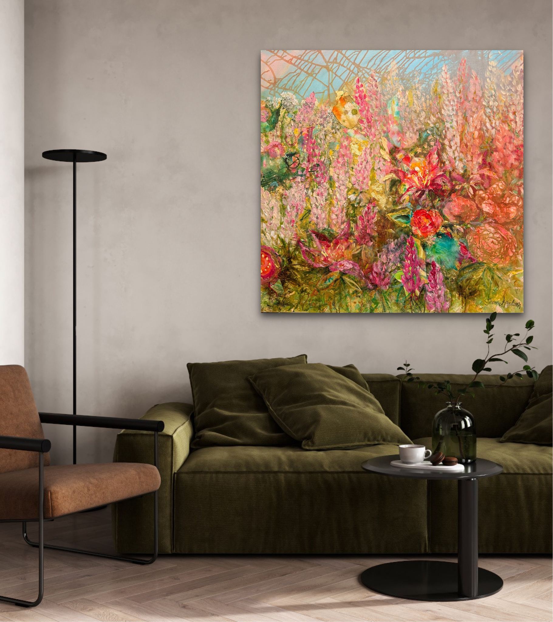 Happiness – konsttryck på canvas