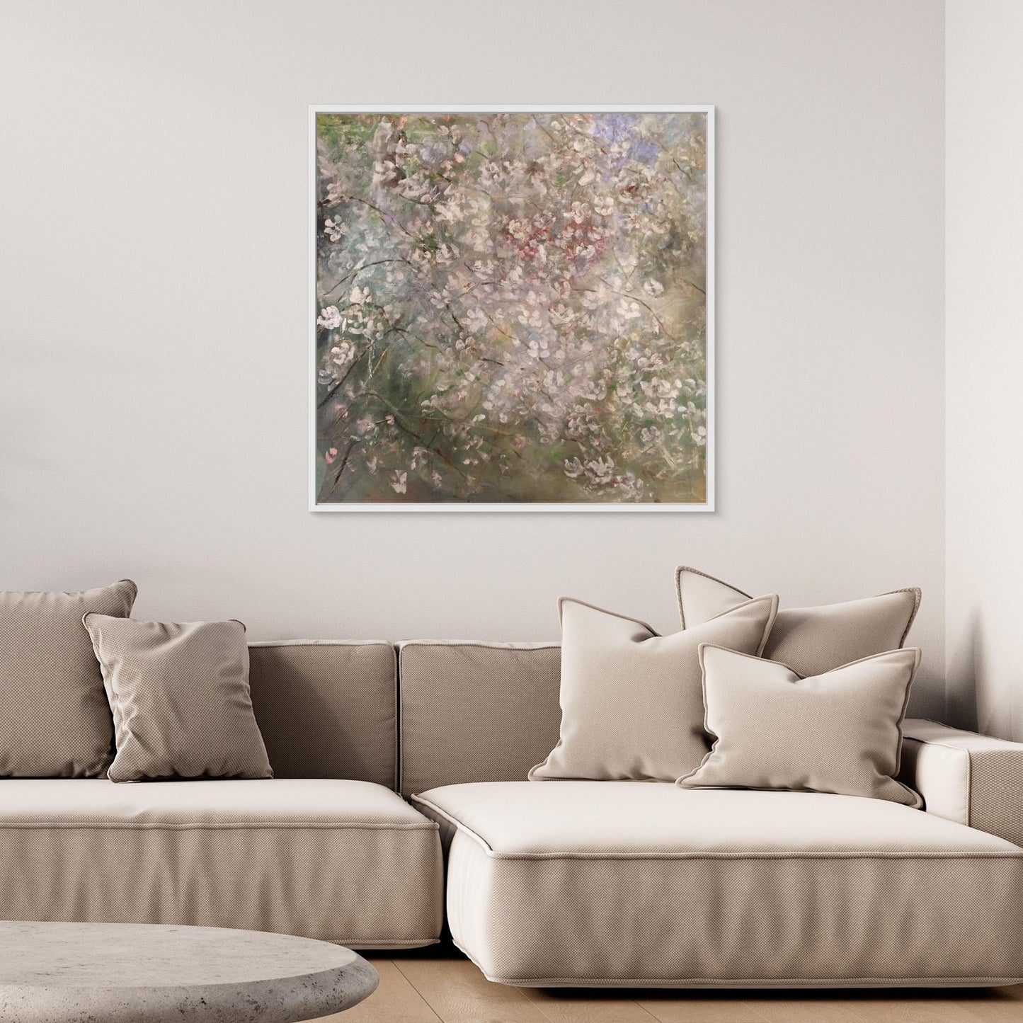 Blomsterdis – konsttryck på canvas med mjuk vårkänsla