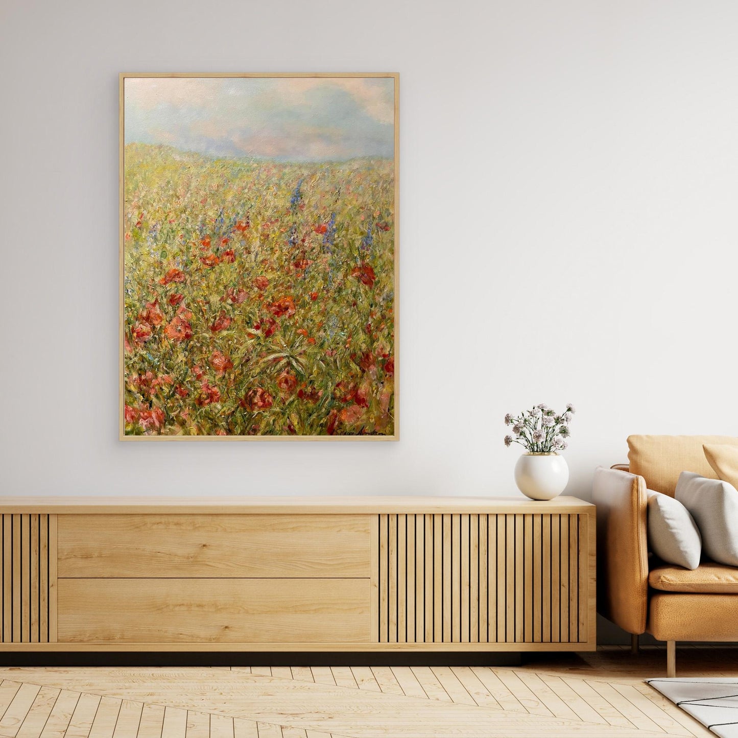 Sommaräng – konsttryck på duk i impressionistisk stil