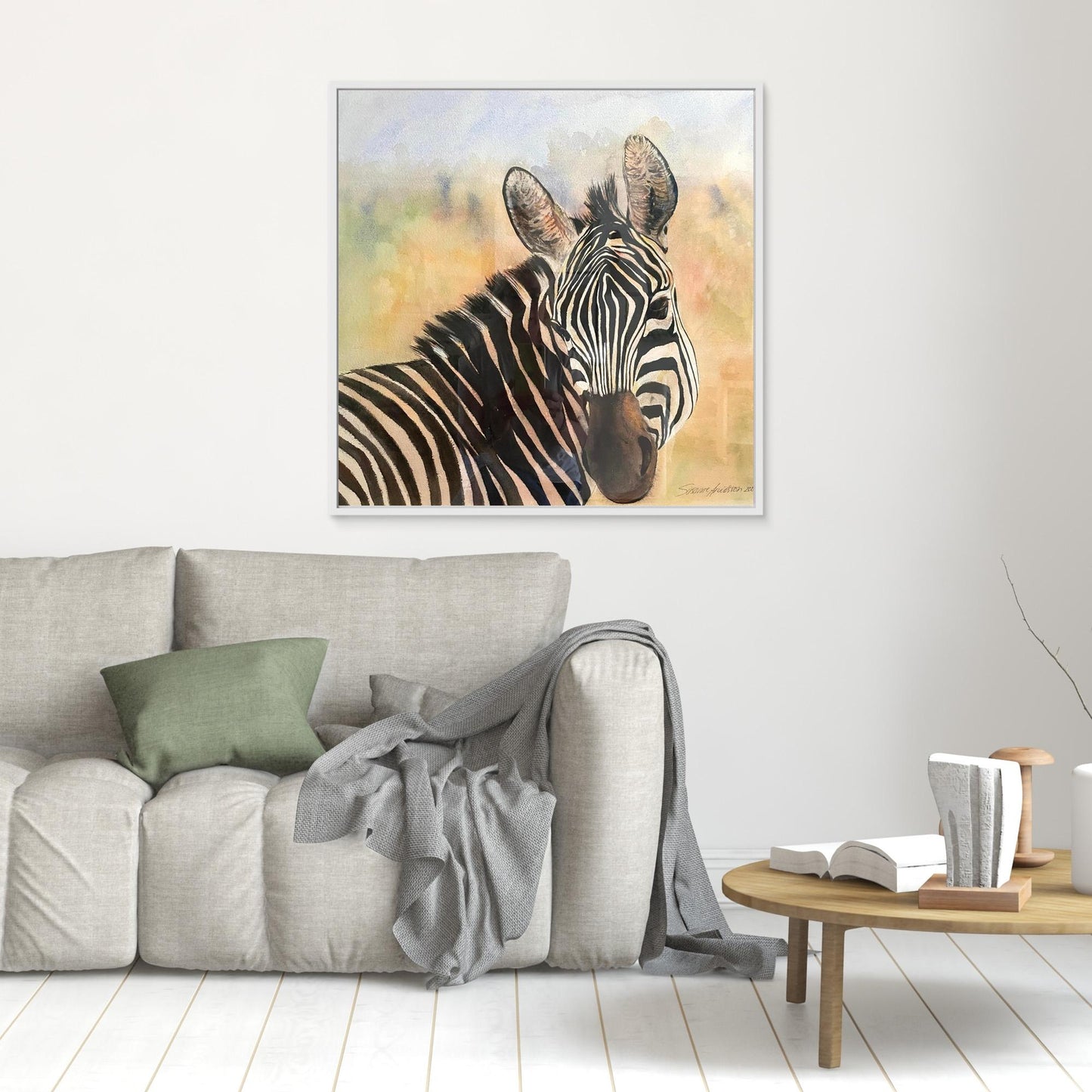 Zebra Väggkonst på Canvas – Safari Tema
