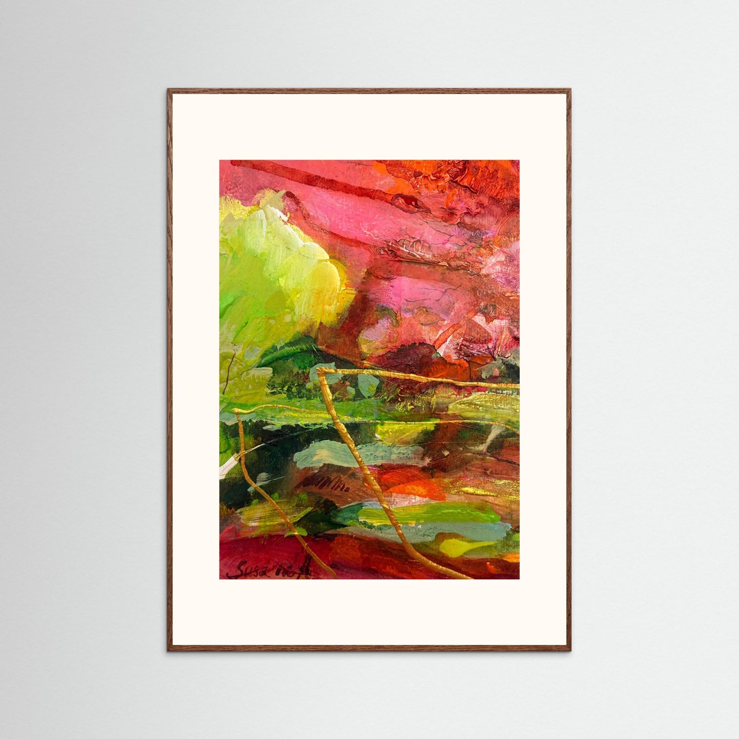 Fine Art Print - Abstrakt landskap - Grön vila