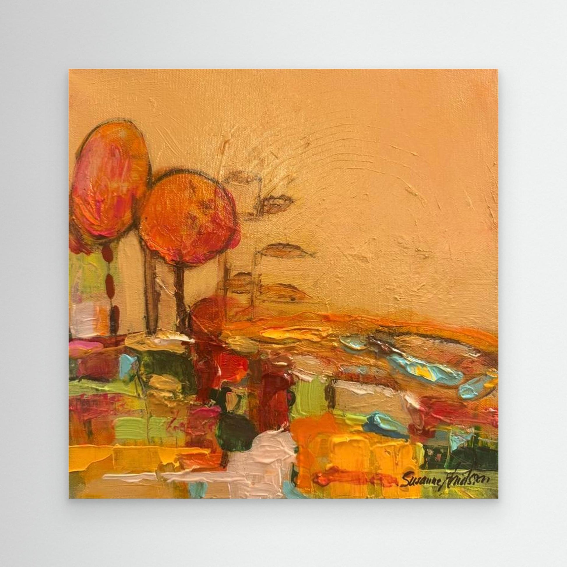 Orange - Konsttryck på canvas 