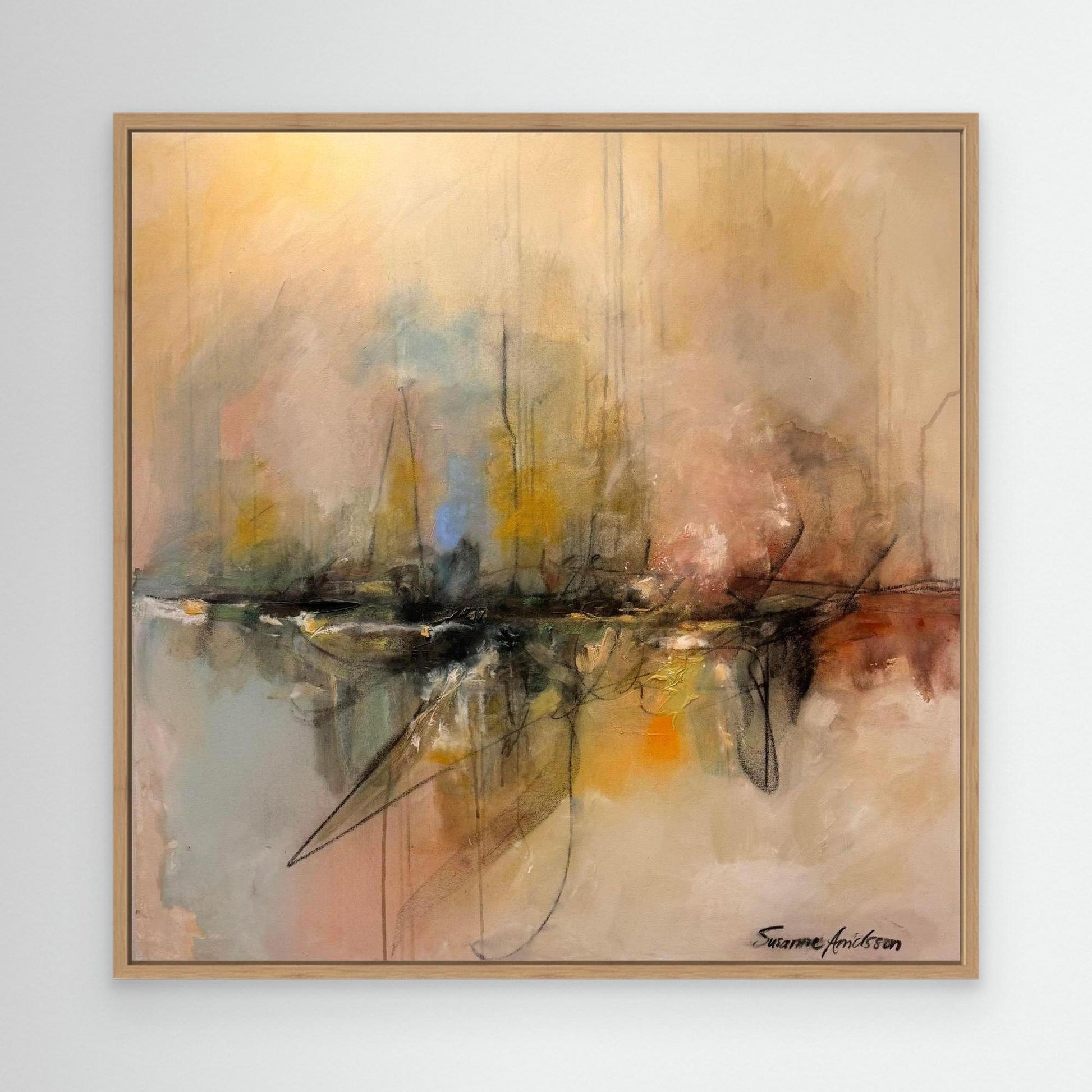 Stor canvas tavla - Braking waves