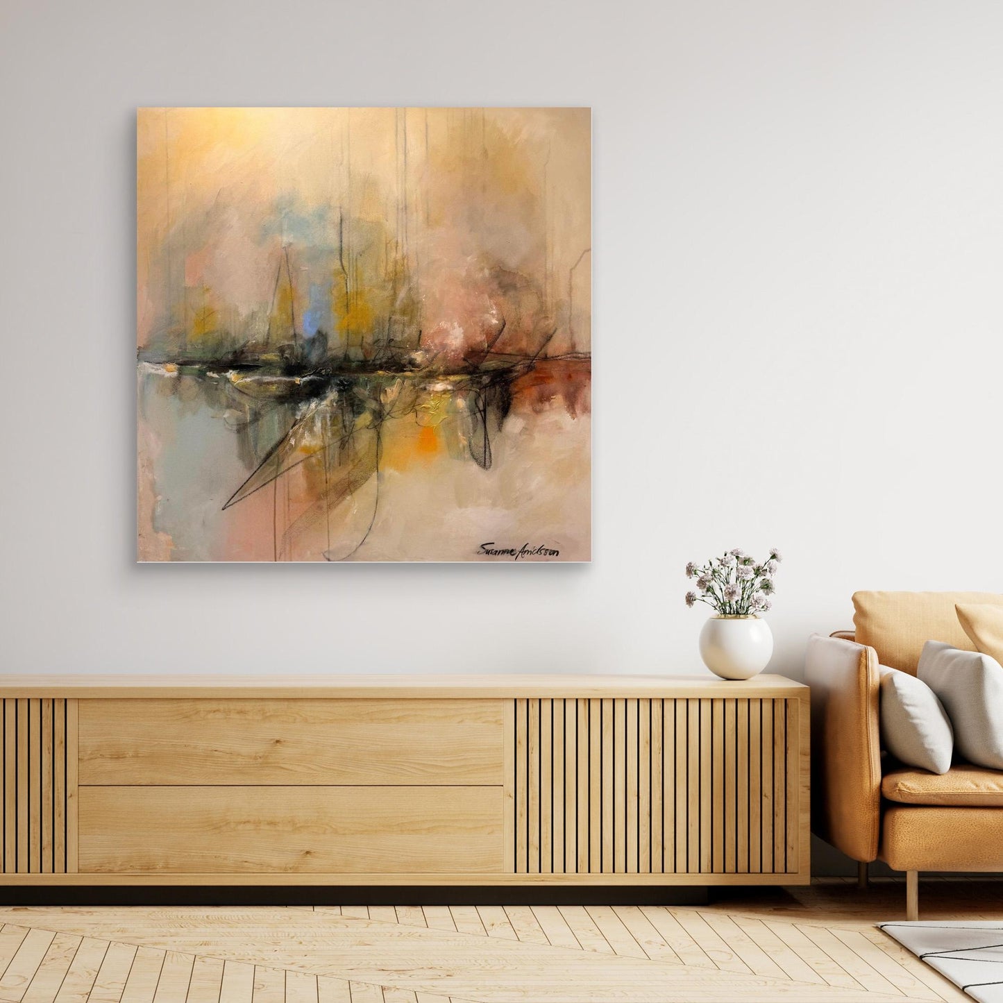 Stor canvas tavla - Braking waves