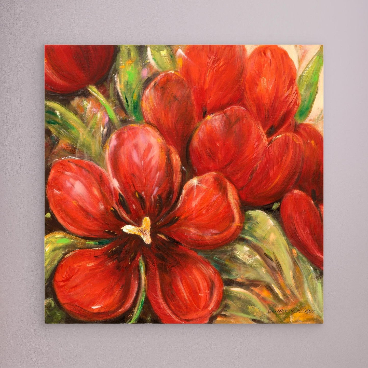 Röda tulpaner - prints on Canvas