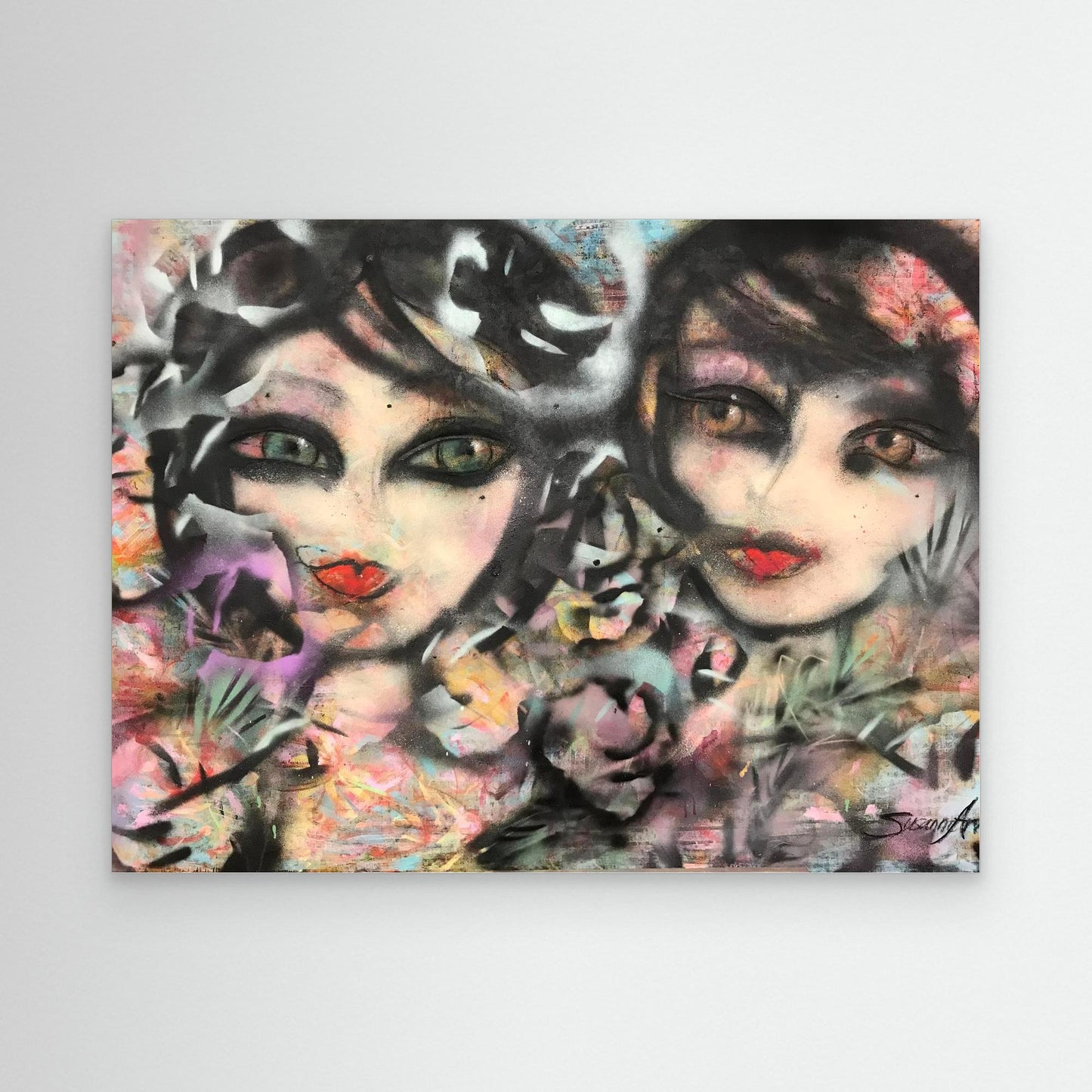 Sisters - Konsttryck på duk