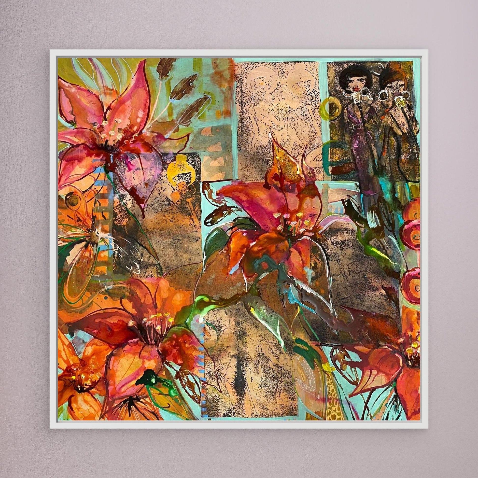 Köpa tavla – Tryck på Canvas Mystical Garden Jazz